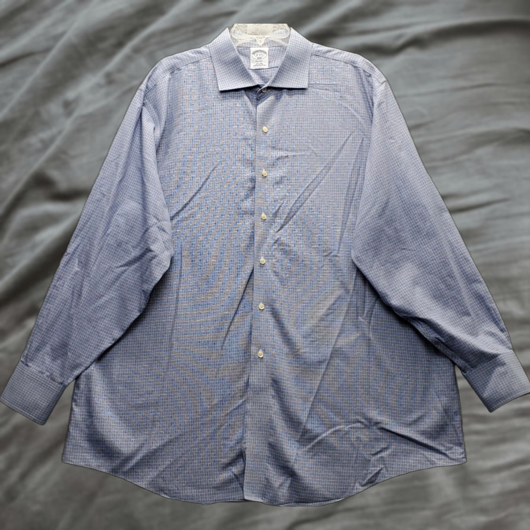 Brooks Brothers Brooks Brothers Mens Dress Shirt 18 Non Iron Regent Button Up Geometric Multicolor Pattern Regular Size 18 Mens Size 48R - 1 Thumbnail