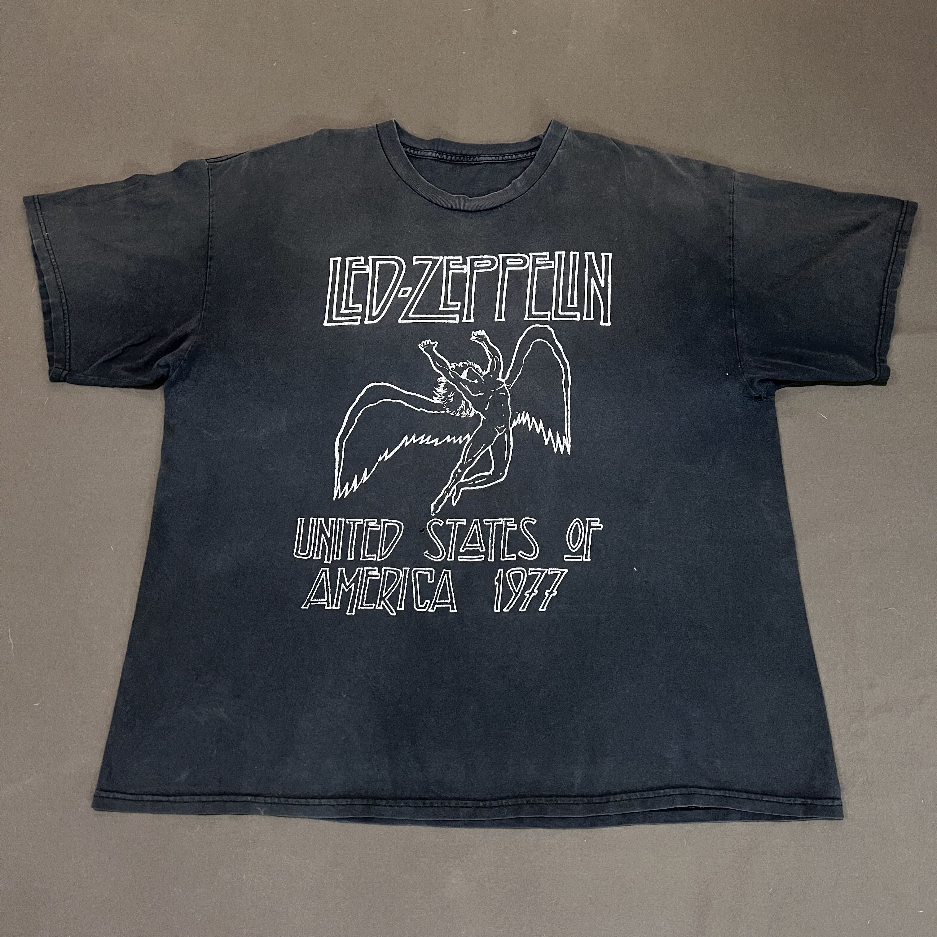 Band Tees × Vintage Vintage Y2K Led Zeppelin Promo Tee 2XL Faded Size US XXL / EU 58 / 5 - 3 Thumbnail