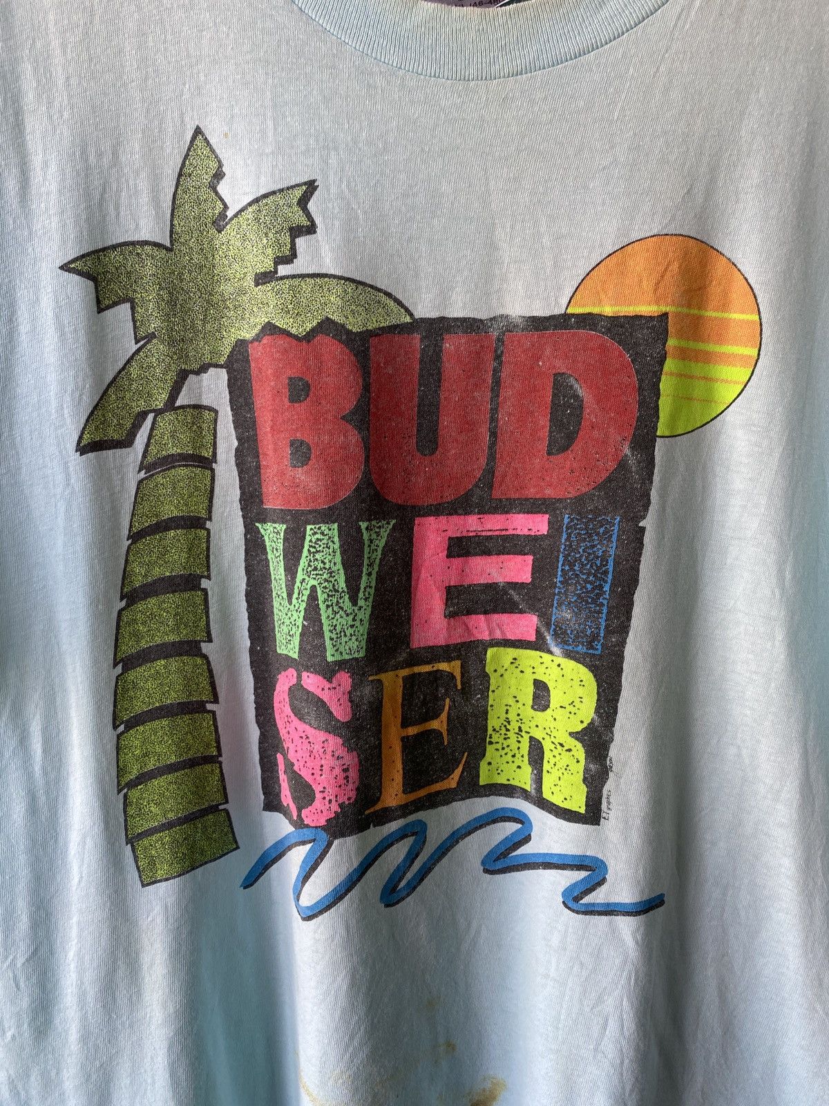 Budweiser × Vintage Vintage 90’s Budweiser E.T Graphics Hawaiian Tee Size US XL / EU 56 / 4 - 6 Thumbnail