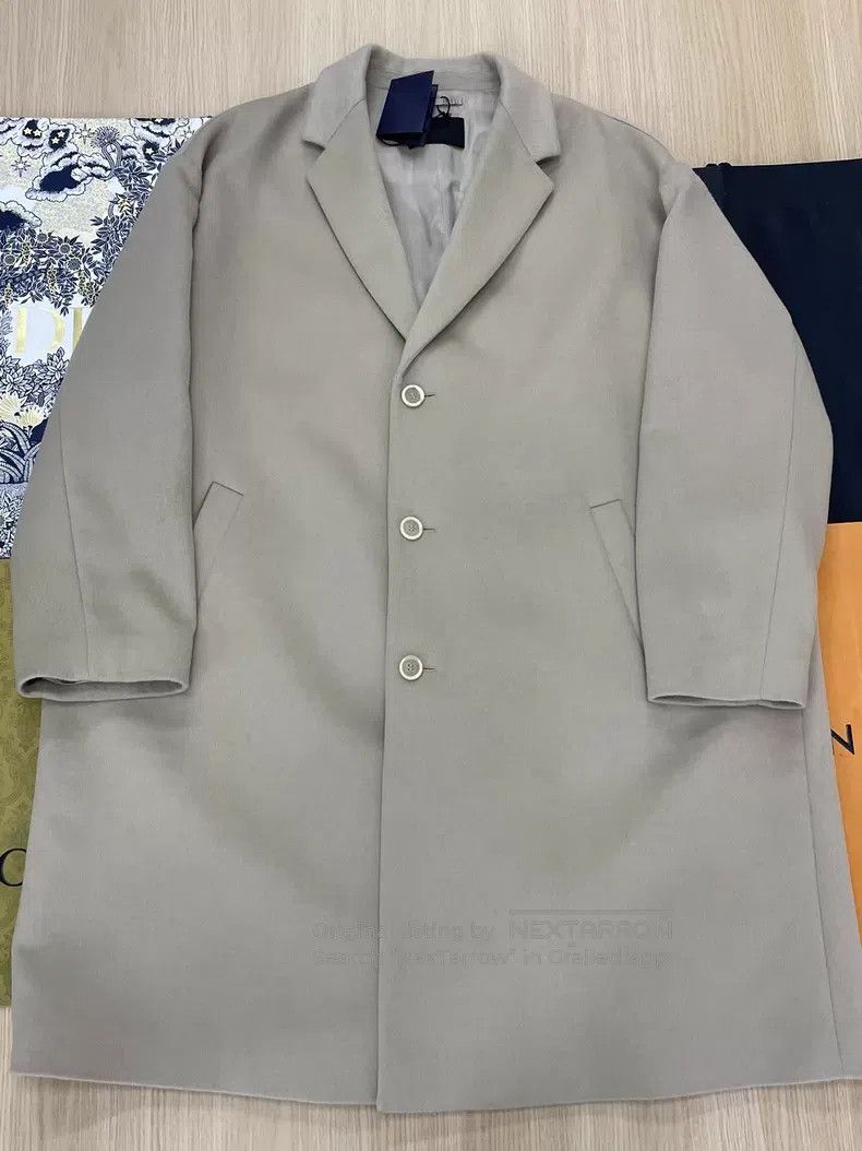 Prada Prada Khaki long wool coat Size US L / EU 52-54 / 3 - 1 Thumbnail
