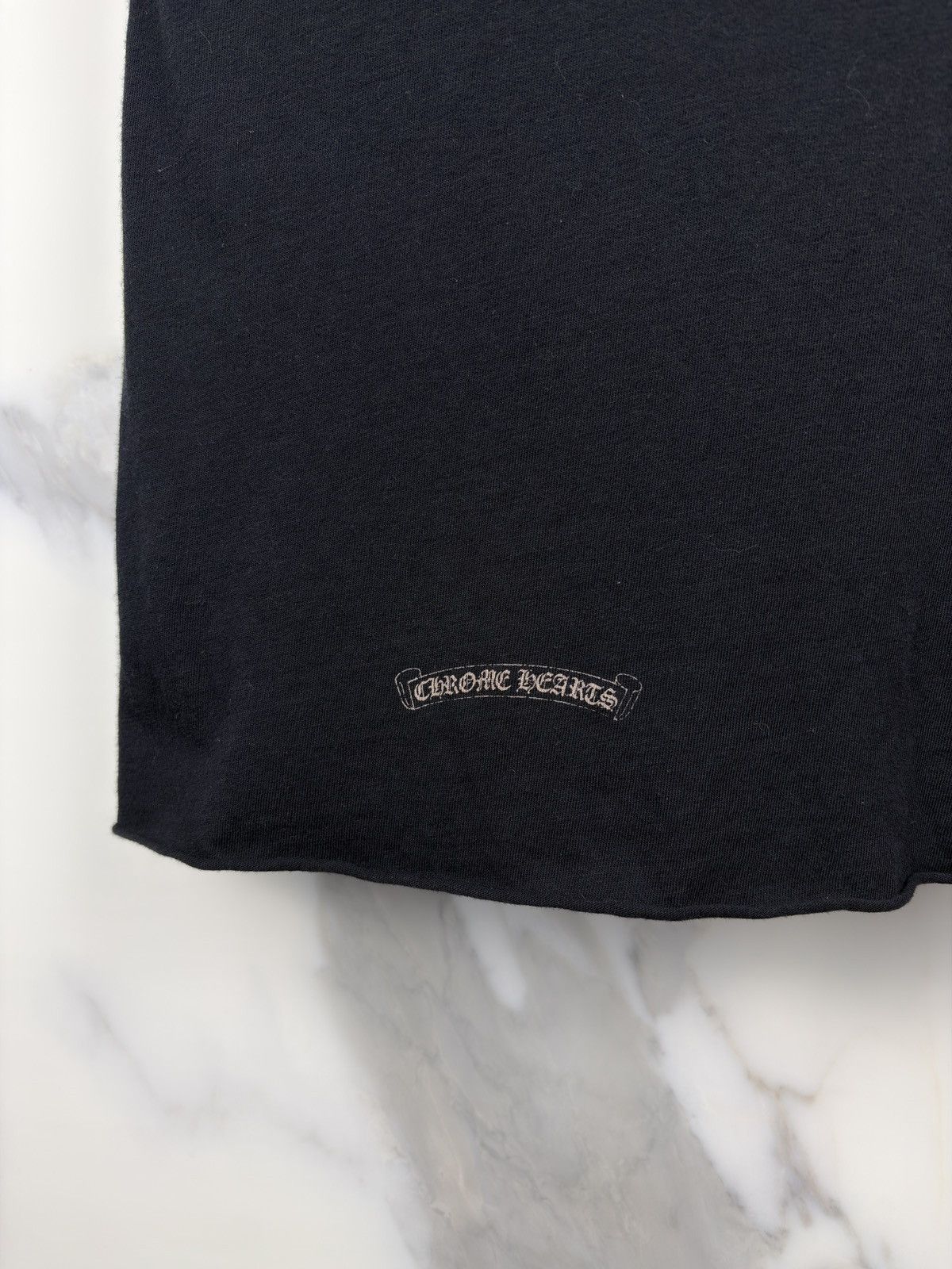 Chrome Hearts Chrome Hearts Distressed Logo Raw Hem Tshirt Size S / US 4 / IT 40 - 3 Thumbnail