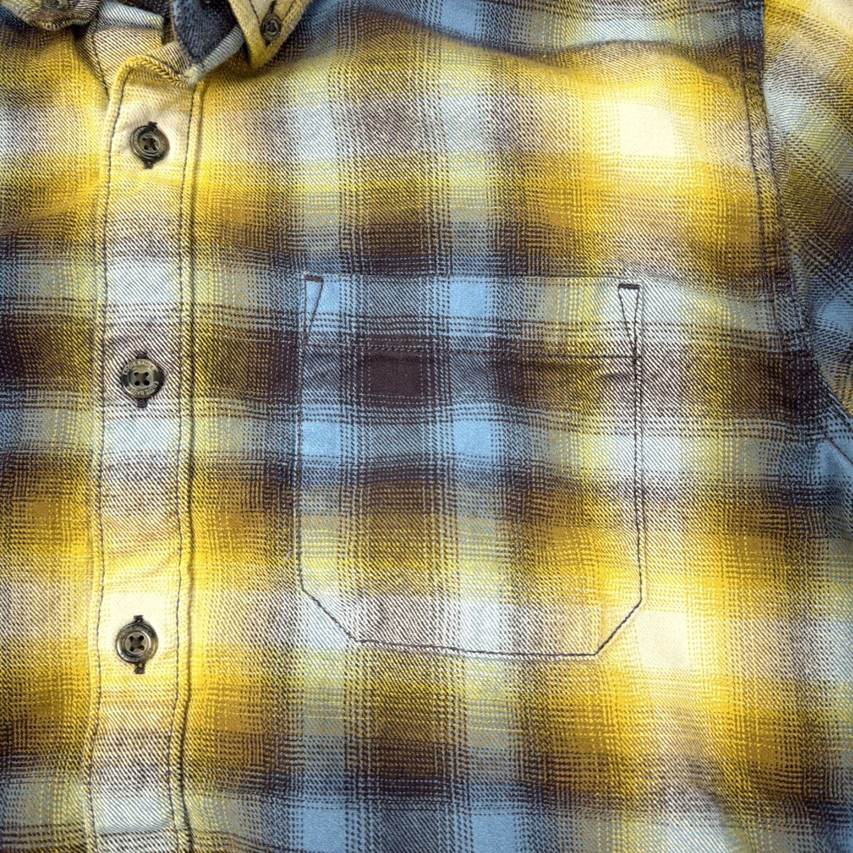 Eddie Bauer Eddie Bauer Shirt Mens Medium Yellow Blue Plaid Flannel Button-Down Classic Fit Size US M / EU 48-50 / 2 - 3 Thumbnail