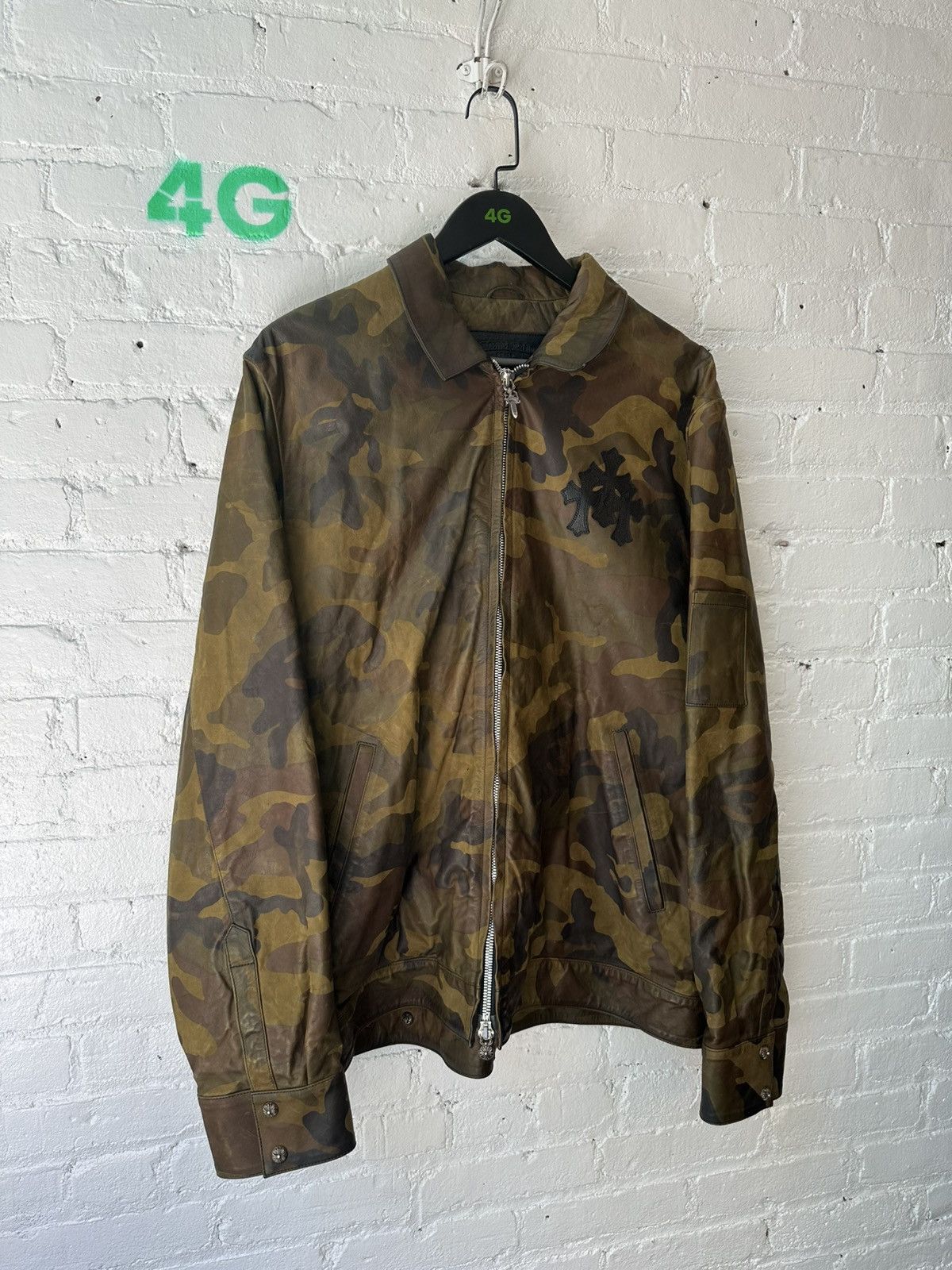 Chrome Hearts Chrome Hearts Camo leather work jacket Size US XXL / EU 58 / 5 - 1 Thumbnail