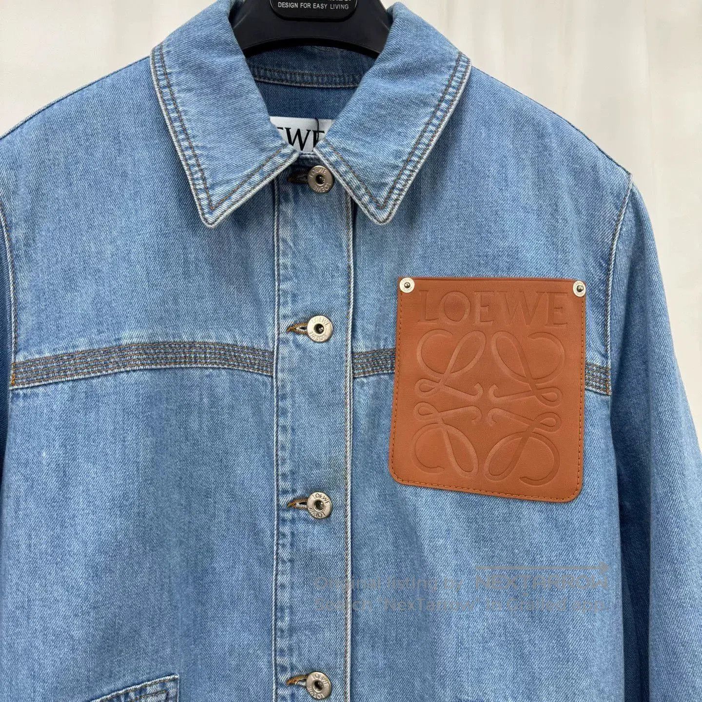Loewe Loewe Denim Jacket with Leather Patch. Size US S / EU 44-46 / 1 - 2 Thumbnail