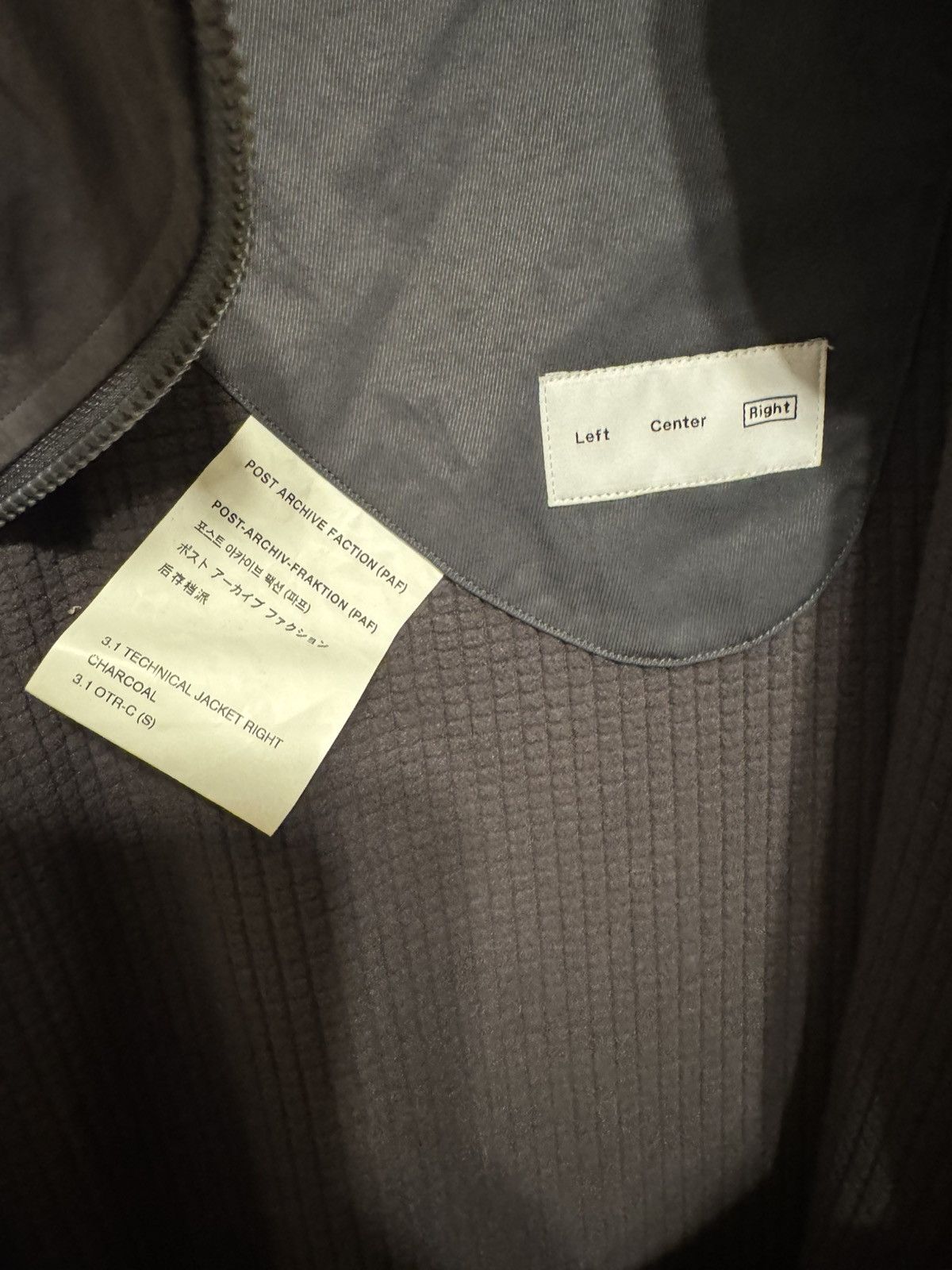 POST ARCHIVE FACTION (PAF) Post archive faction 3.1 technical jacket charcoal Size US S / EU 44-46 / 1 - 4 Thumbnail