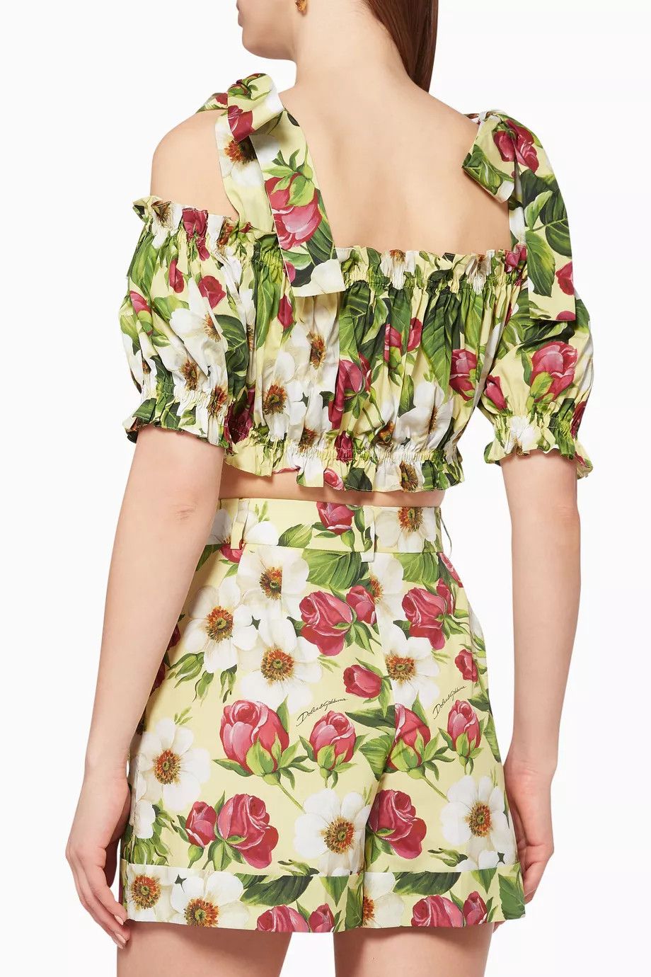 Dolce & Gabbana o1y0925 Floral-Print Crop Top in Multicolor Size XL / US 12-14 / IT 48-50 - 3 Thumbnail