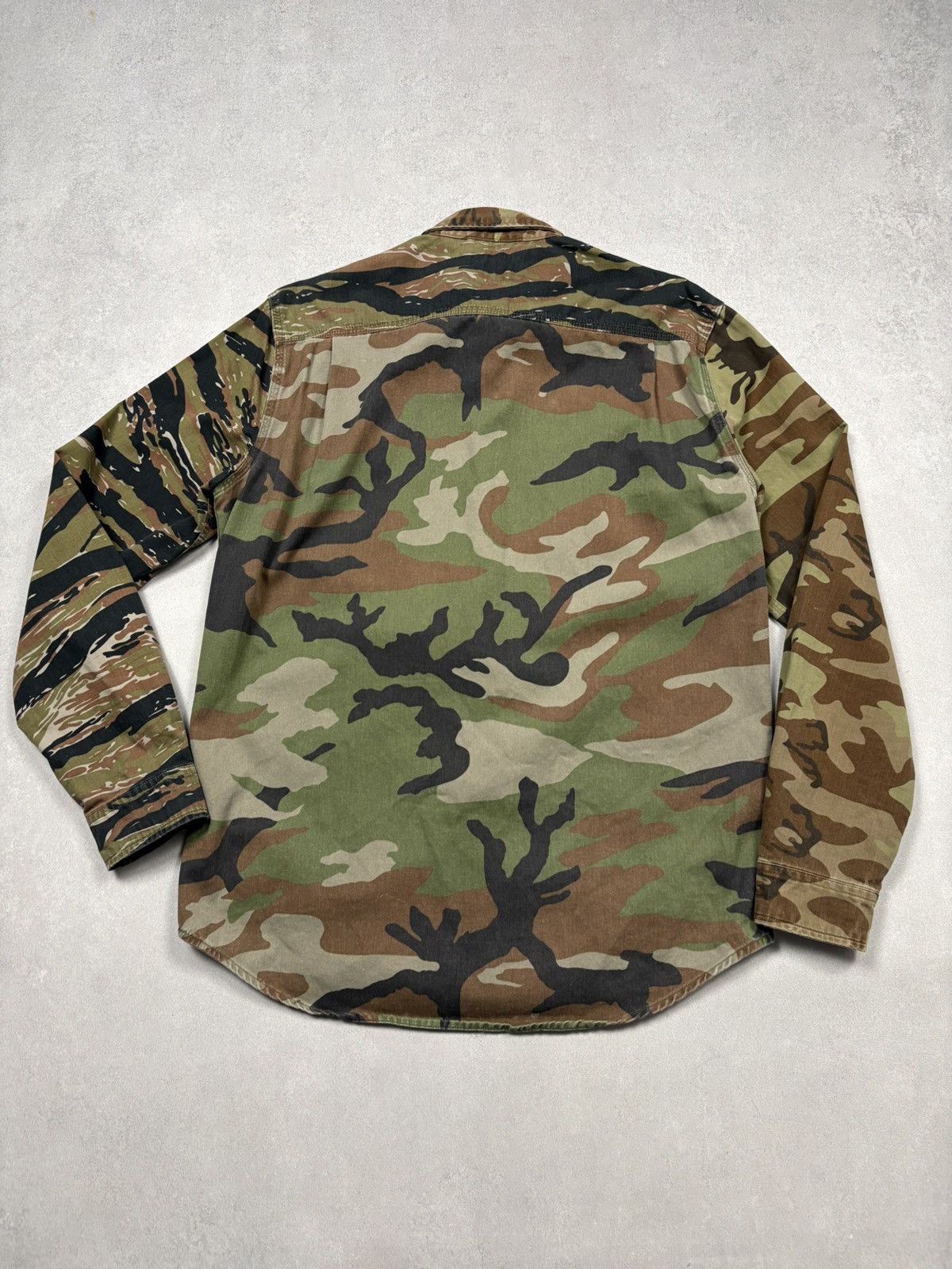 Denim & Supply Ralph Lauren Ralph Lauren Denim & Supply Camo Patchwork Military Shirt Size US M / EU 48-50 / 2 - 1 Thumbnail