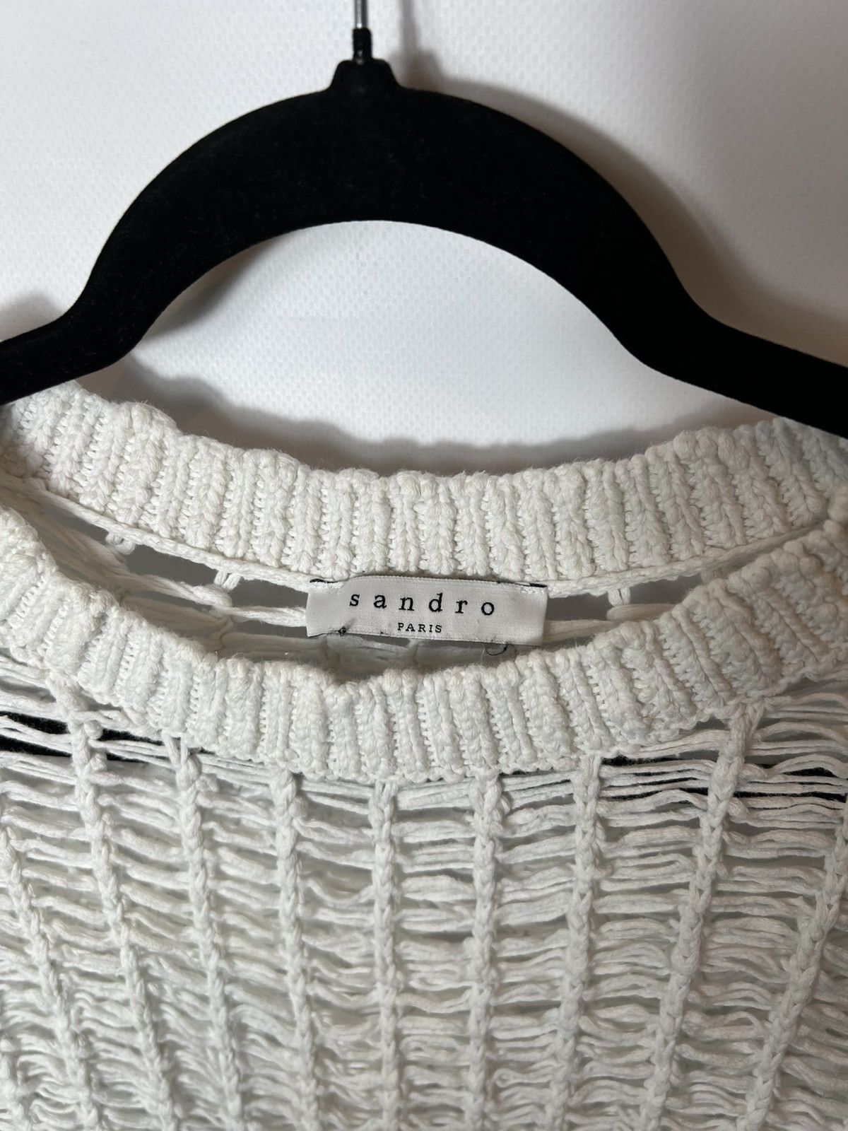 Sandro SANDRO PARIS E 14 SOURIRE OPEN KNIT WEAVE SWEATER Size XS / US 0-2 / IT 36-38 - 5 Thumbnail