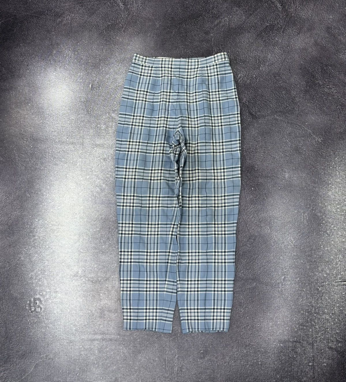 Escada Escada Margaretha Ley Vintage Tartan Check Blue Luxury Pants Size 32" / US 10 / IT 46 - 1 Thumbnail