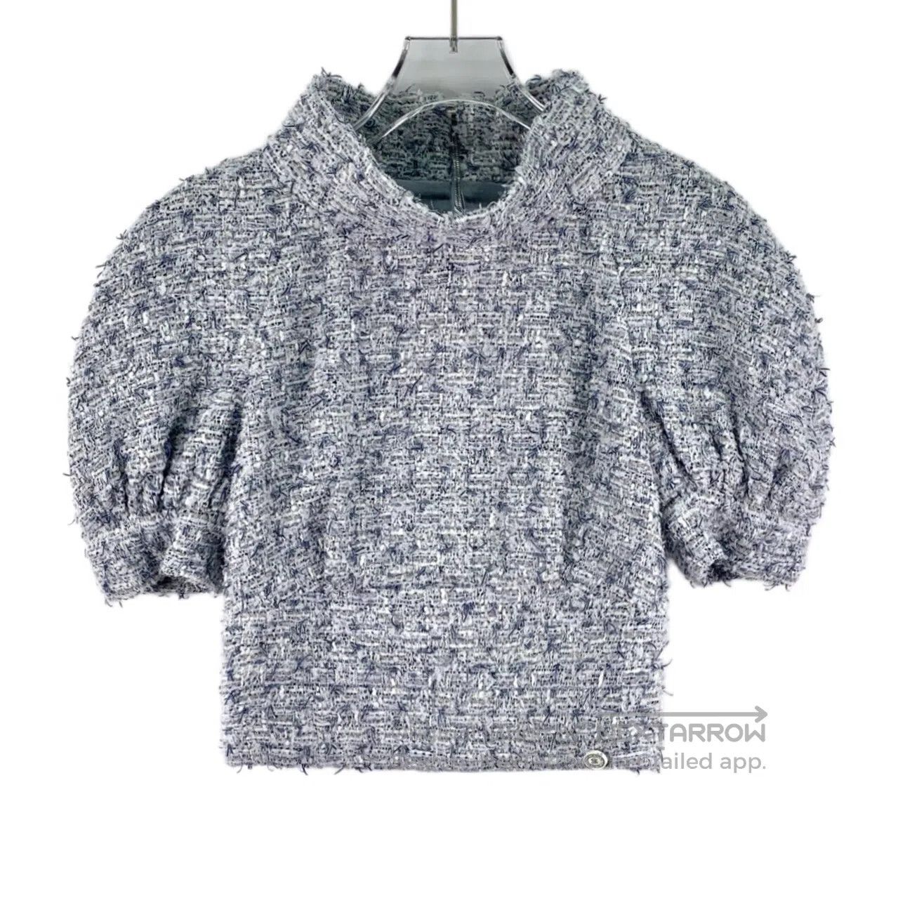 Chanel Chanel Light blue cotton woven coarse flower bubble short- Size XS / US 0-2 / IT 36-38 - 1 Thumbnail