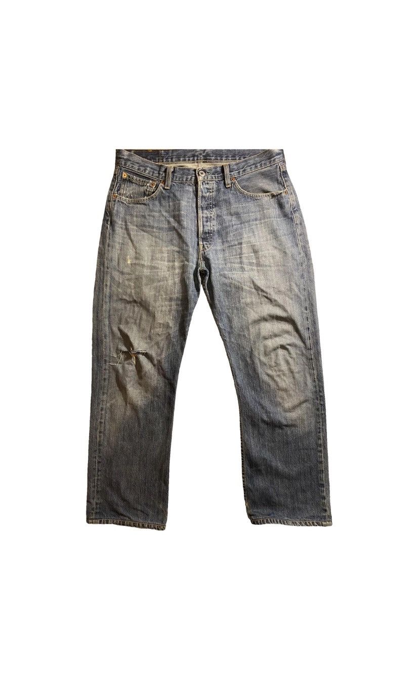 Levi's Vintage Clothing × Vintage Levi’s 501 Distressed Vintage Jeans - Men’s W34 L32 Size US 34 / EU 50 - 1 Thumbnail