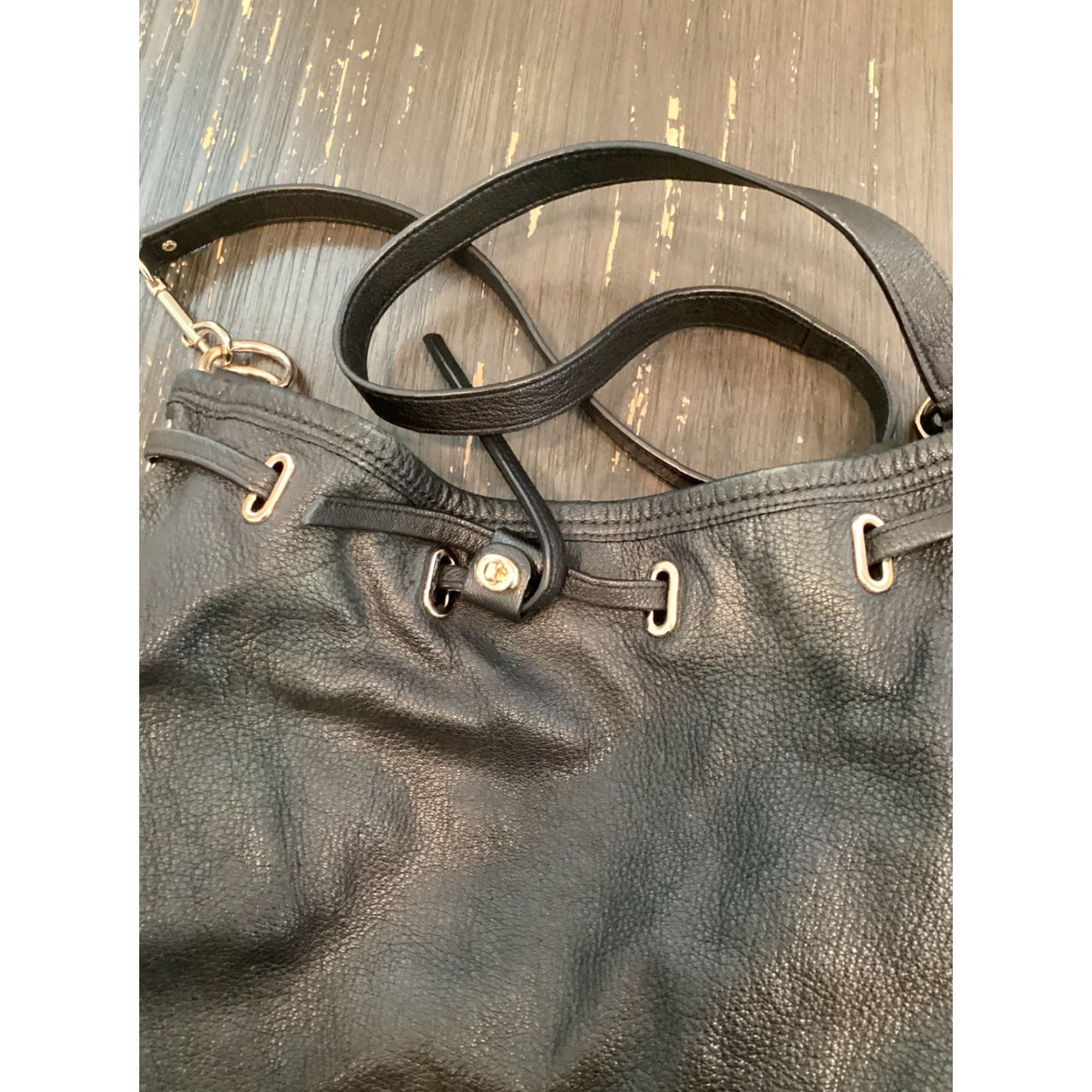 Coach COACH Dempsey Handbag Medium Women Black Leather Drawstring CN683 15 Size ONE SIZE - 3 Thumbnail