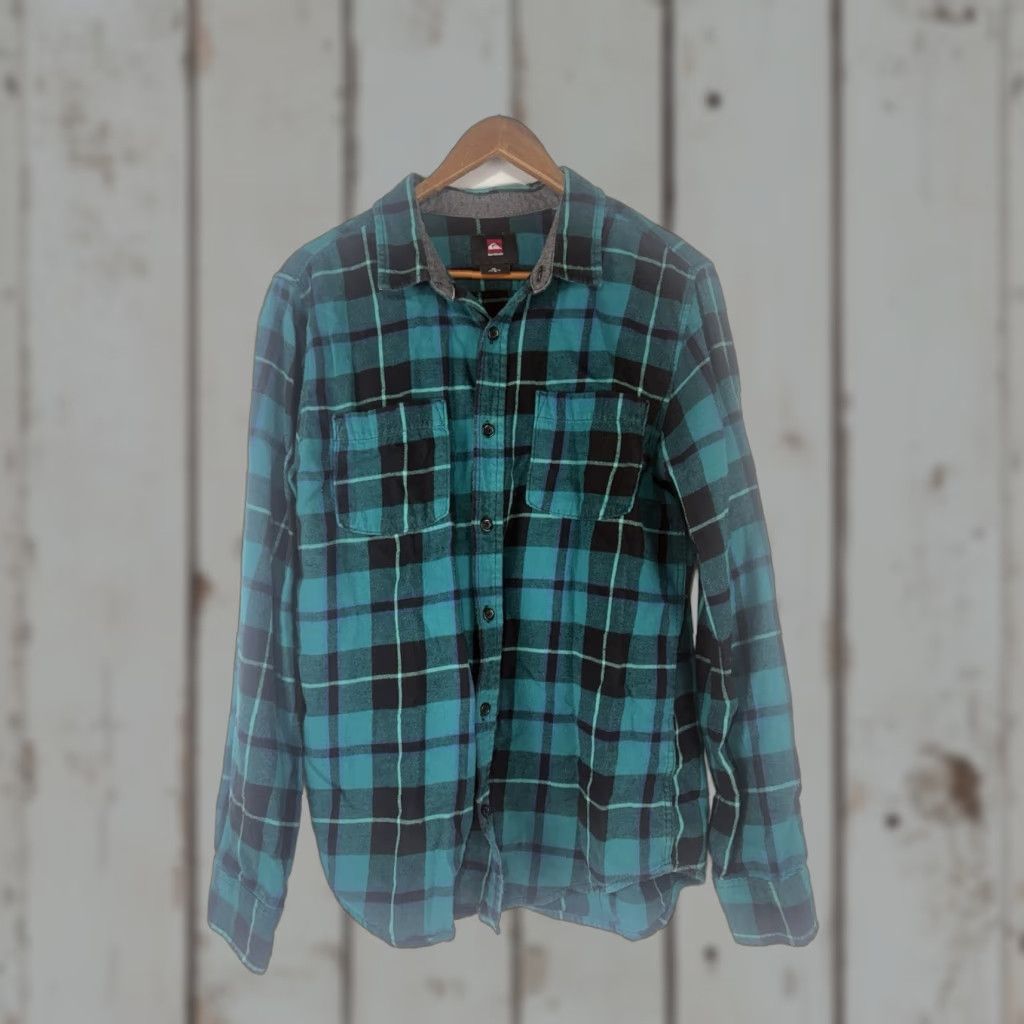 Quiksilver Quicksilver Mens Flannel Shirt Cotton Plaid Button-Up Casual Travel Winter Size M Multicolor Size US M / EU 48-50 / 2 - 1 Thumbnail