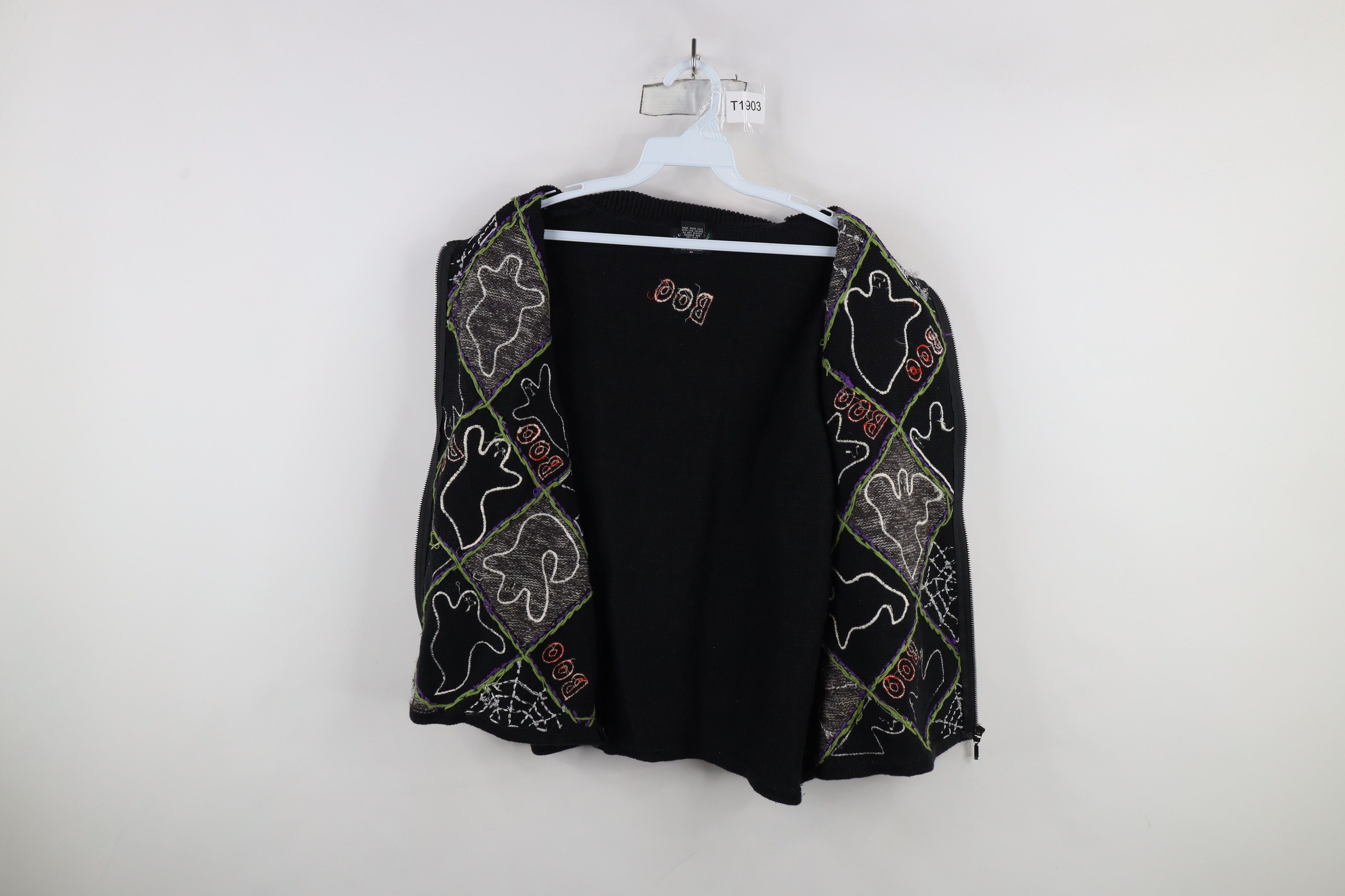 Vintage Vintage 90s Streetwear Ghost Spider Cardigan Sweater Vest Size L / US 10 / IT 46 - 11 Thumbnail