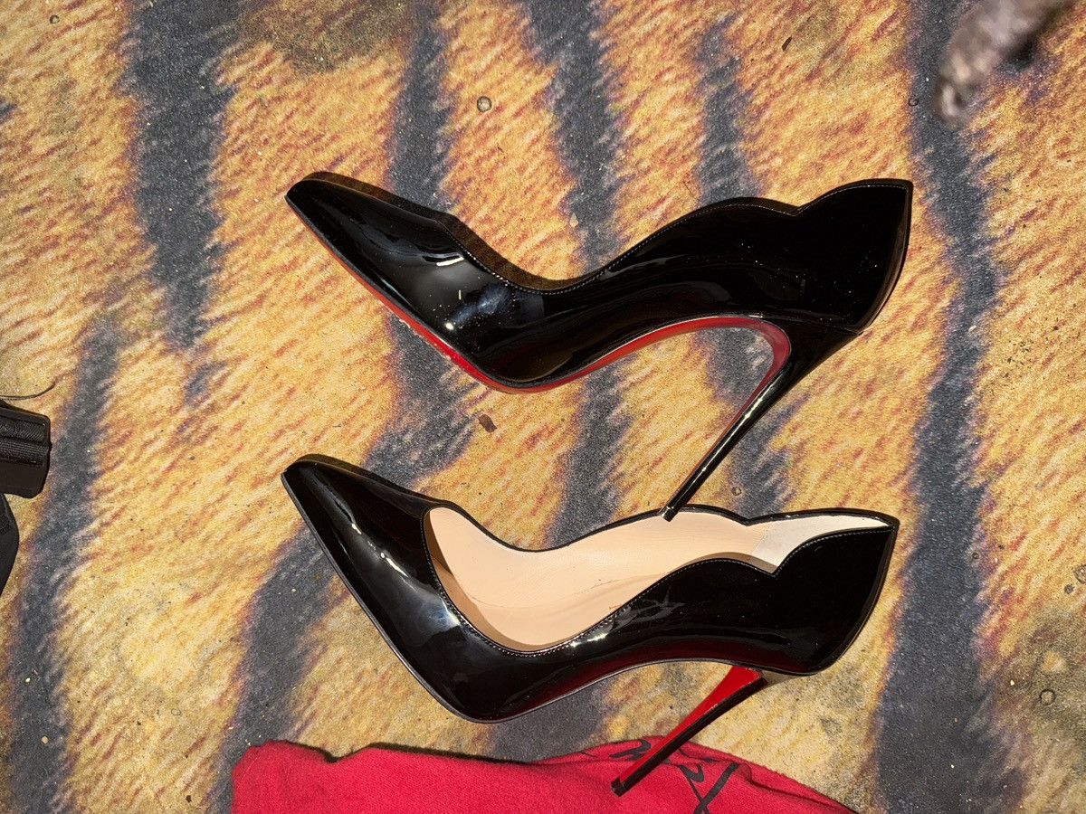 Christian Louboutin Christian Louboutin Hot Chick 100MM Leather Pumps Size US 7.5 / IT 37.5 - 7 Thumbnail