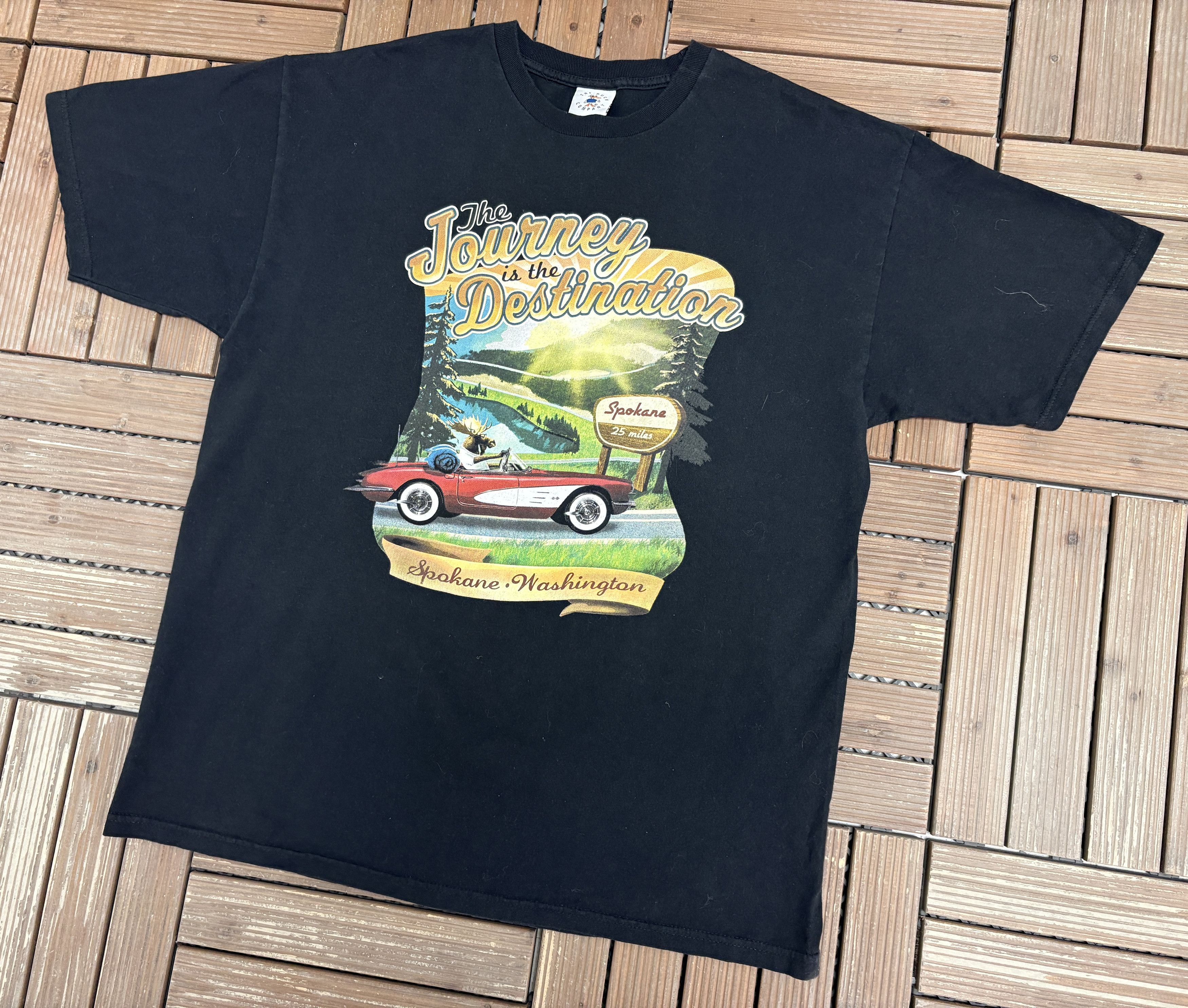 Vintage The Journey Is The Destination Spokane Vintage T-Shirt Tee Size US XL / EU 56 / 4 - 3 Thumbnail