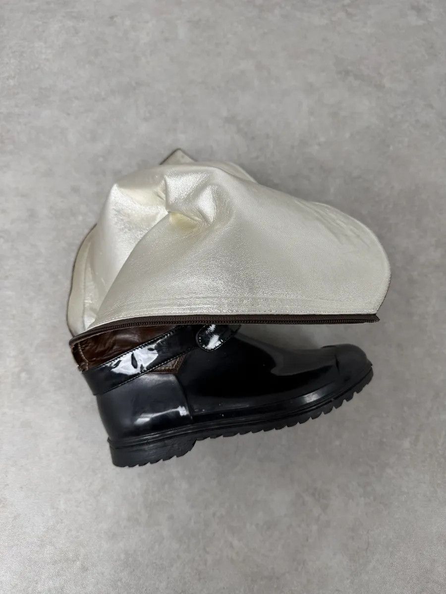 Dolce & Gabbana 2000s Dolce & Gabbana Brown & Black Ankle Leather Boots Size US 7 / IT 37 - 9 Thumbnail