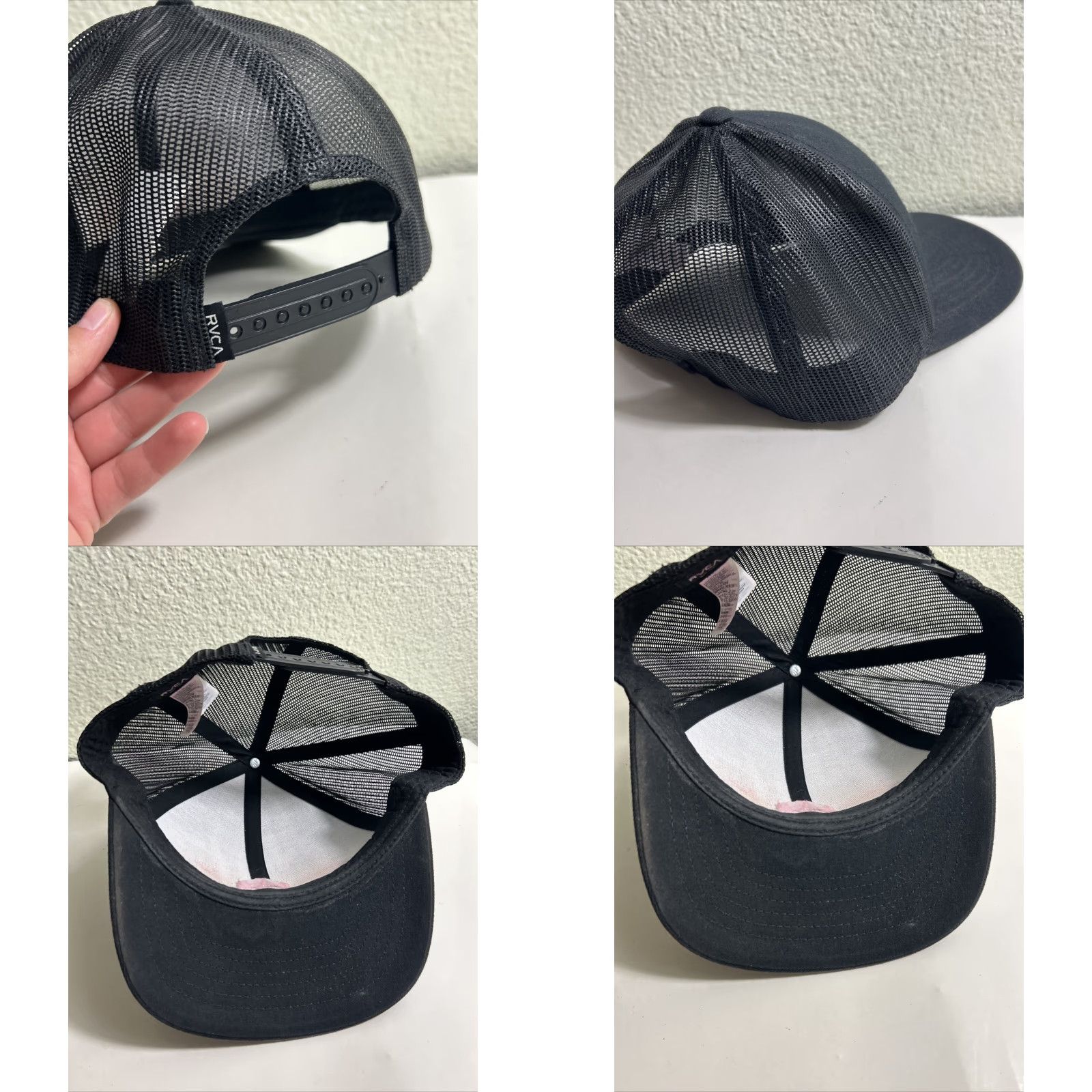 RVCA RVCA The Balance of Opposite Black Snapback Hat Men OSFM Adjustable Brown Logo Size ONE SIZE - 8 Thumbnail