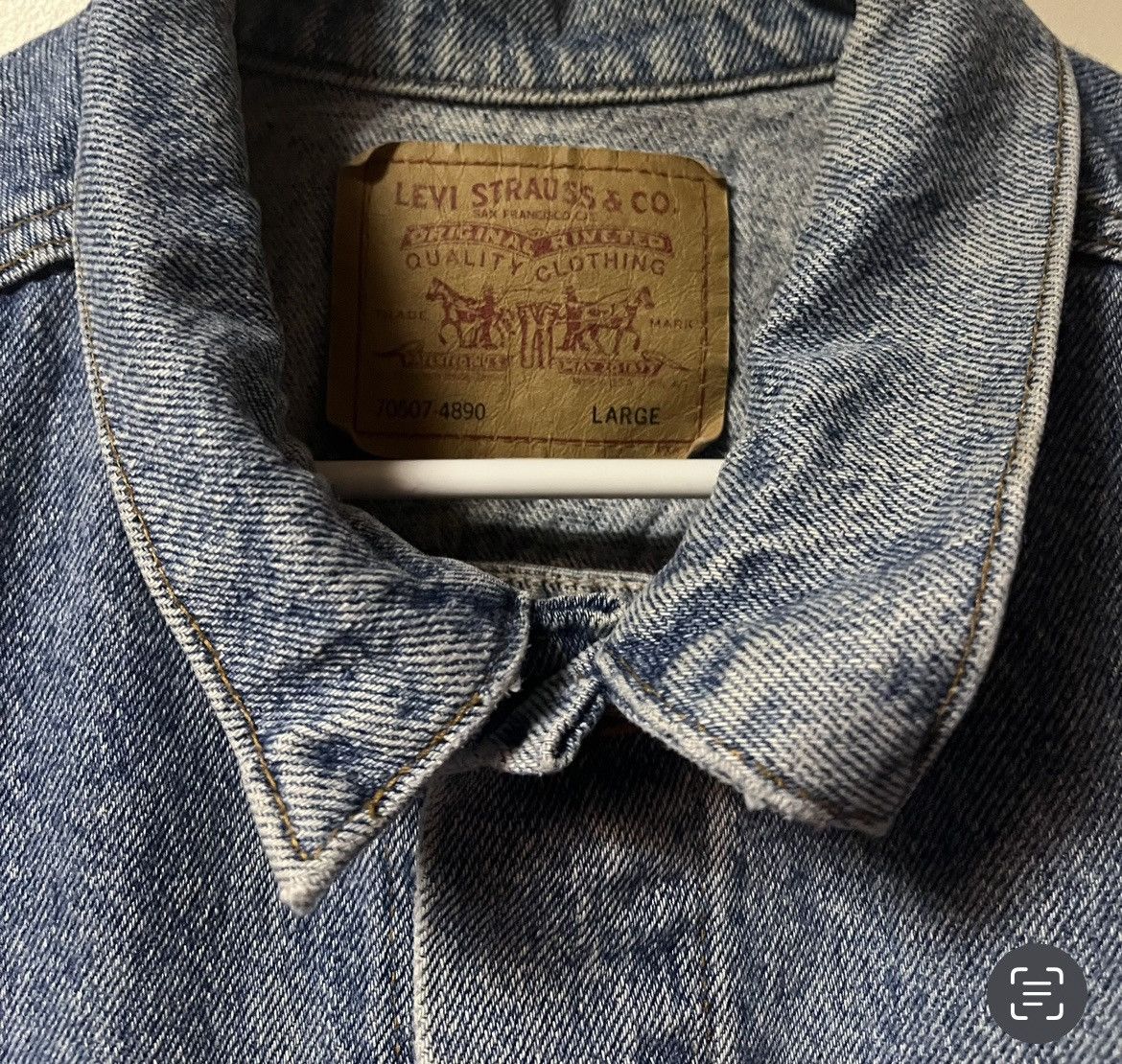 Vintage Vintage Levi’s Mens Blue Jean Jacket Large Denim Size US L / EU 52-54 / 3 - 4 Thumbnail
