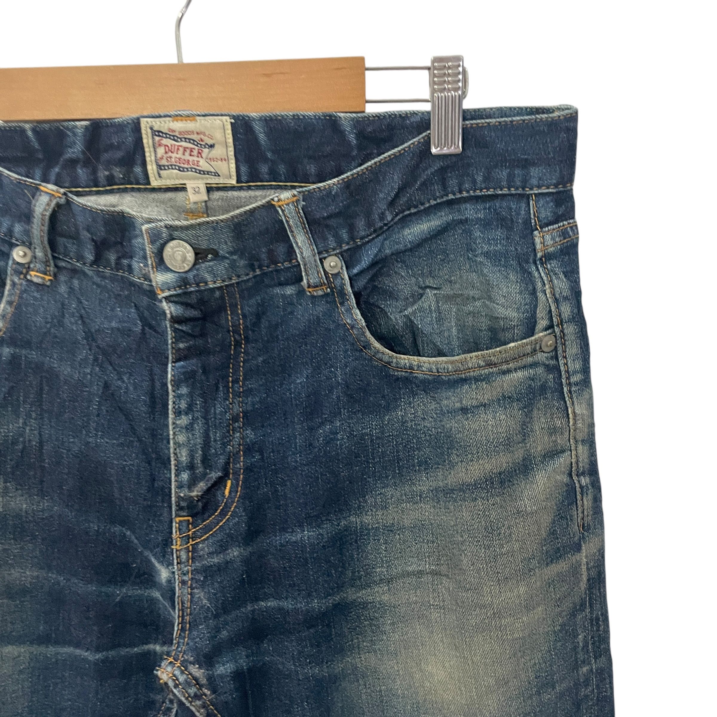 20471120 Vintage Duffer Denim Product Co Jeans Size US 33 - 3 Thumbnail