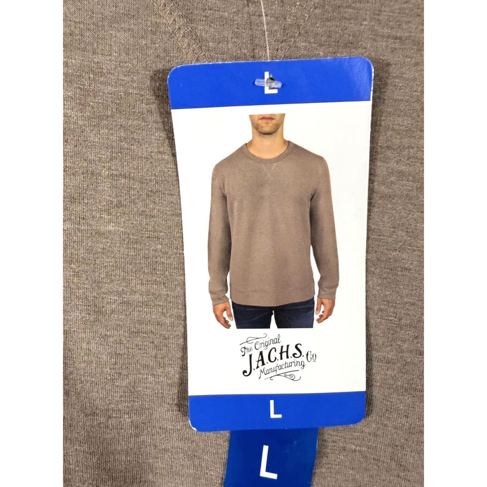Vintage JACHS Sweatshirt Mens L Light Brown Crew Neck Stretch Long Sleeve Pullover NWT Shirt Mens Size US L / EU 52-54 / 3 - 5 Thumbnail