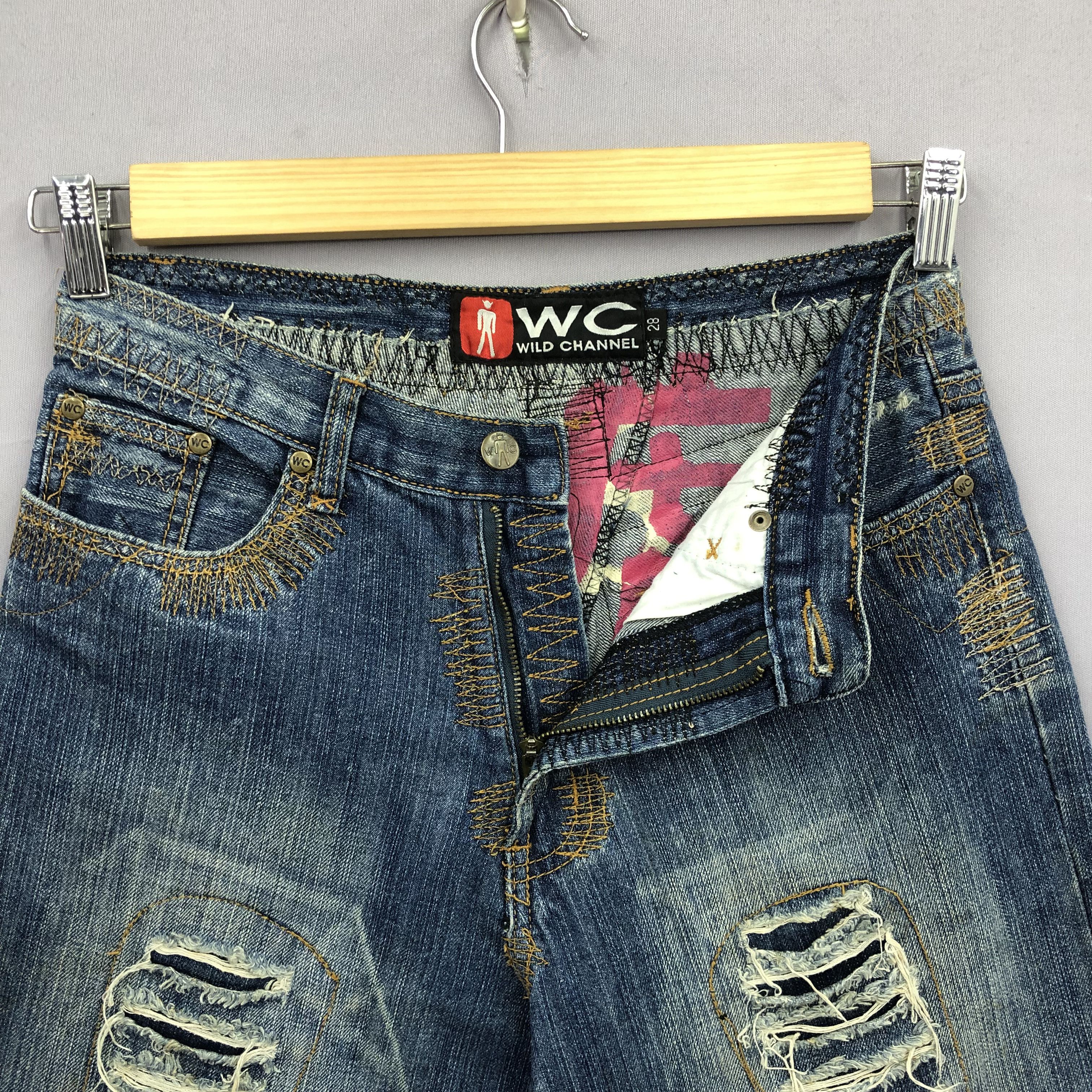 Jean Vintage Wild Channel Distressed Jeans Style Baggy Denim - . Size 26" / US 2 / IT 38 - 5 Thumbnail