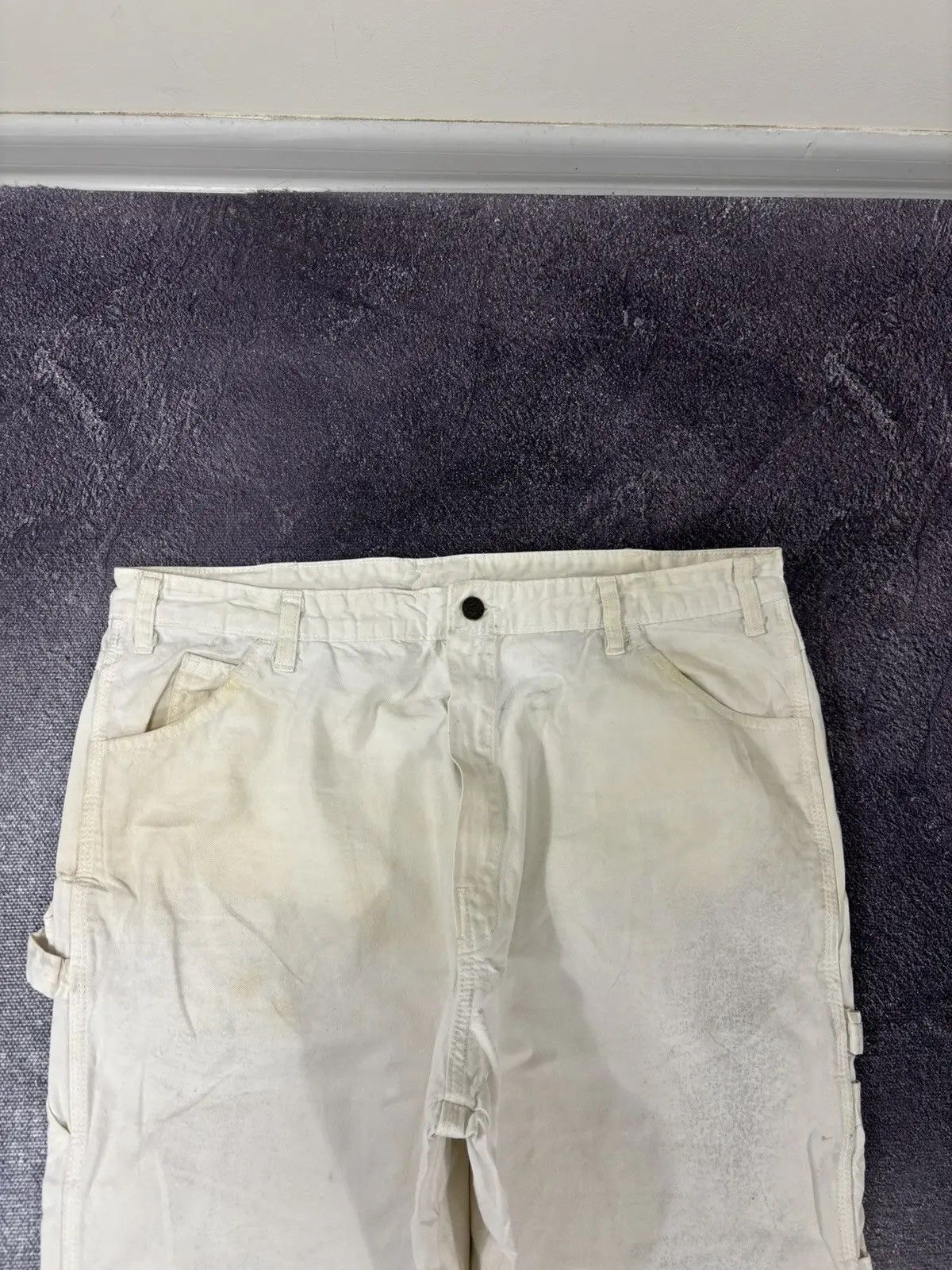 Dickies × Vintage Vintage Dickies Y2K Hype White Work Carpenter Baggy Pants Size US 38 / EU 54 - 12 Thumbnail