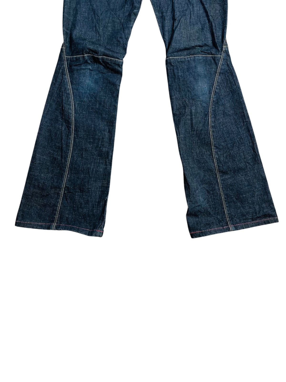 JNCO × Marithe + Francois Girbaud × Tornado Mart 2000s Girbaud - Super Flared Cyber Denim Pants Size US 29 - 3 Thumbnail