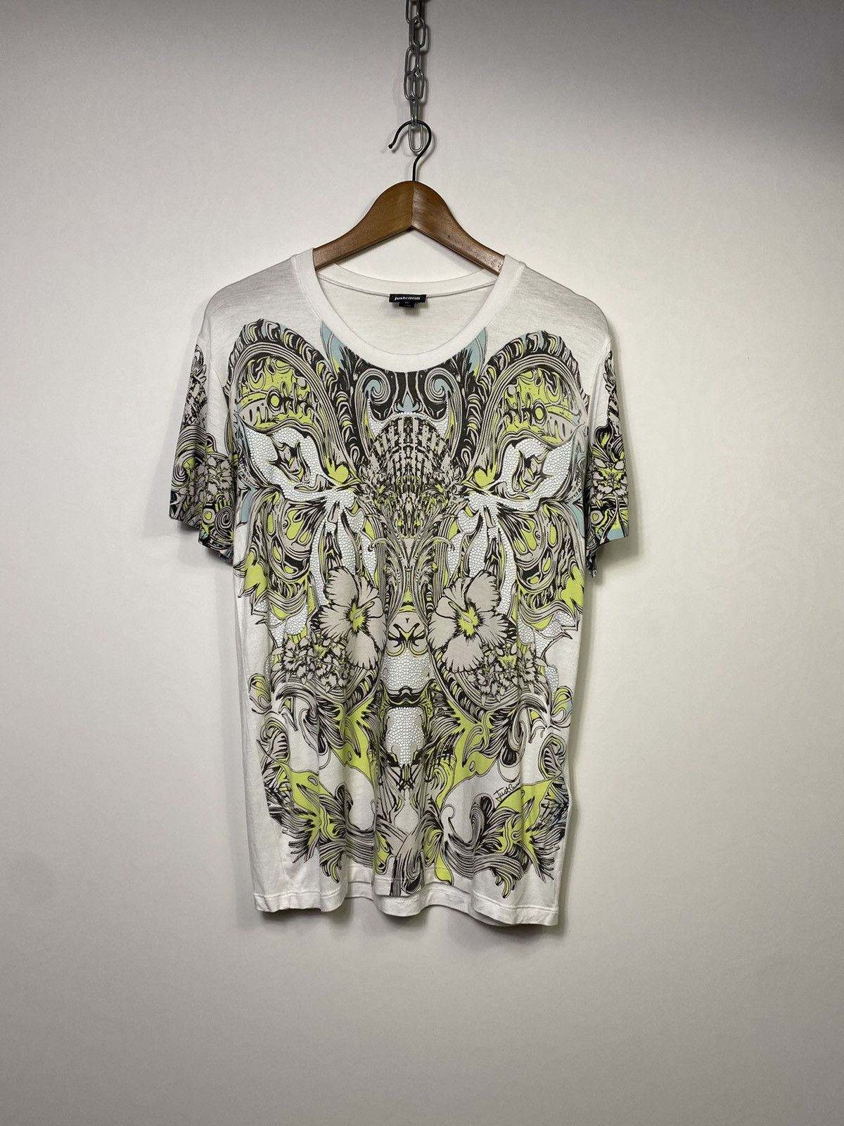 Just Cavalli Just Cavalli Y2k Rhinestone All Over Flower Print T-shirt Size US S / EU 44-46 / 1 - 1 Thumbnail
