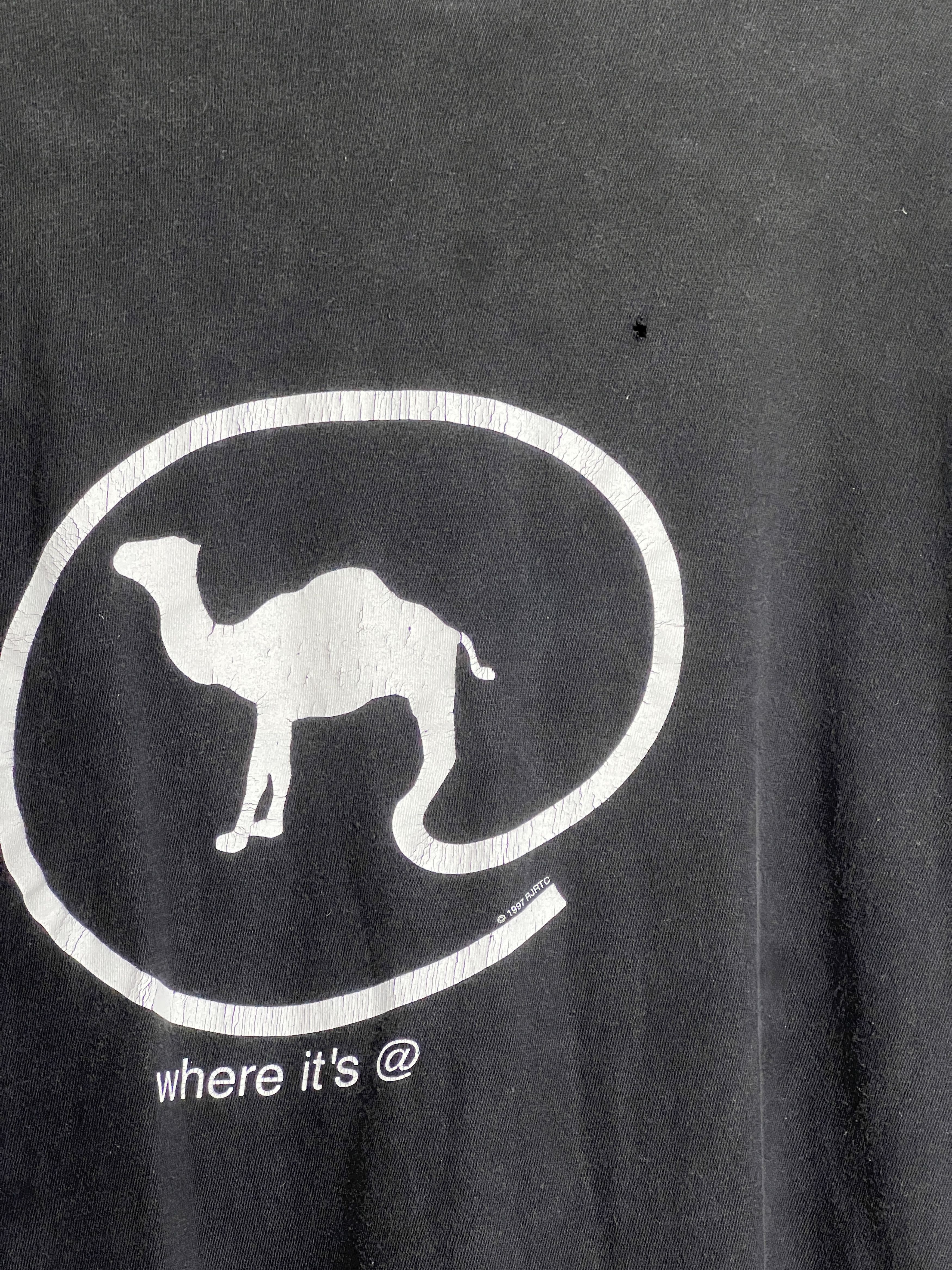 Camel × Vintage Camel Distressed Short Sleeve T-Shirt Size US L / EU 52-54 / 3 - 5 Thumbnail