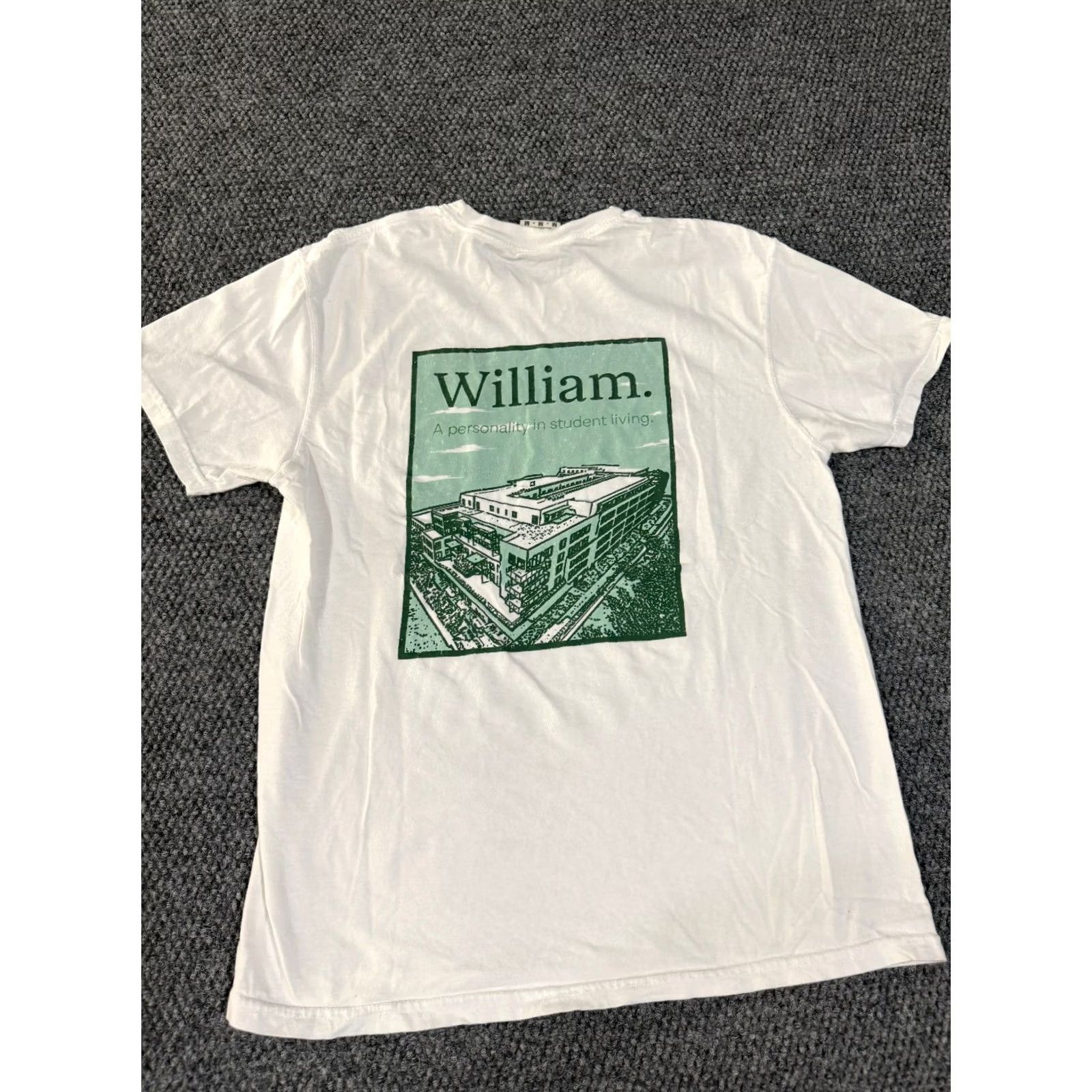 Comfort Colors Comfort Colors Mens Short Sleeve T-Shirt White Logo College William Graphic M Crew Neck Cotton Knit Heavyweight All Seasons Regular Fit Size US M / EU 48-50 / 2 - 7 Thumbnail
