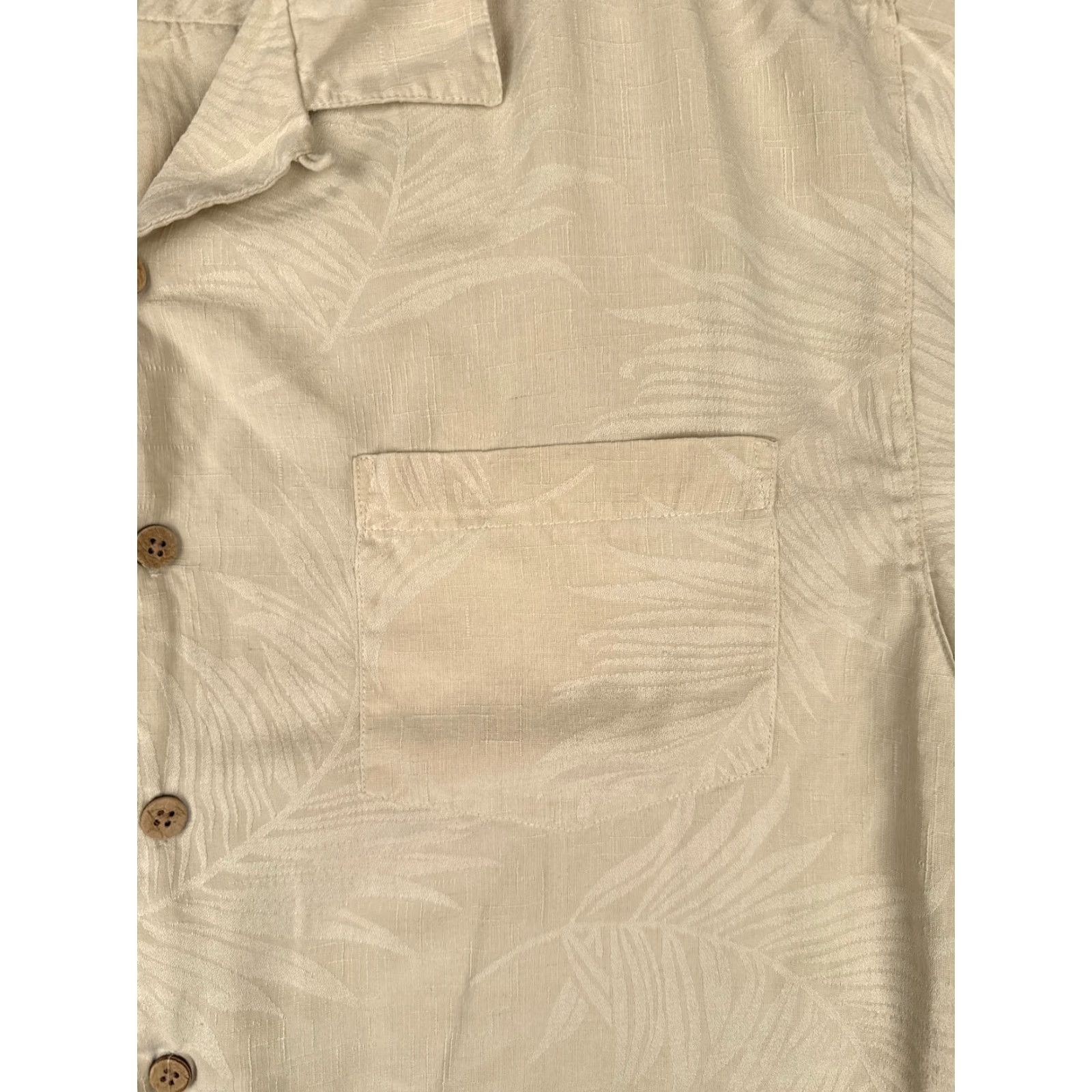 Vintage Jamaica Jaxx Shirt Men Large Beige Floral Hawaiian 100% Silk Embroidered Button-Up Casual Party/Cocktail Travel Aloha Beach Resort Vintage No N/A Size US L / EU 52-54 / 3 - 6 Thumbnail
