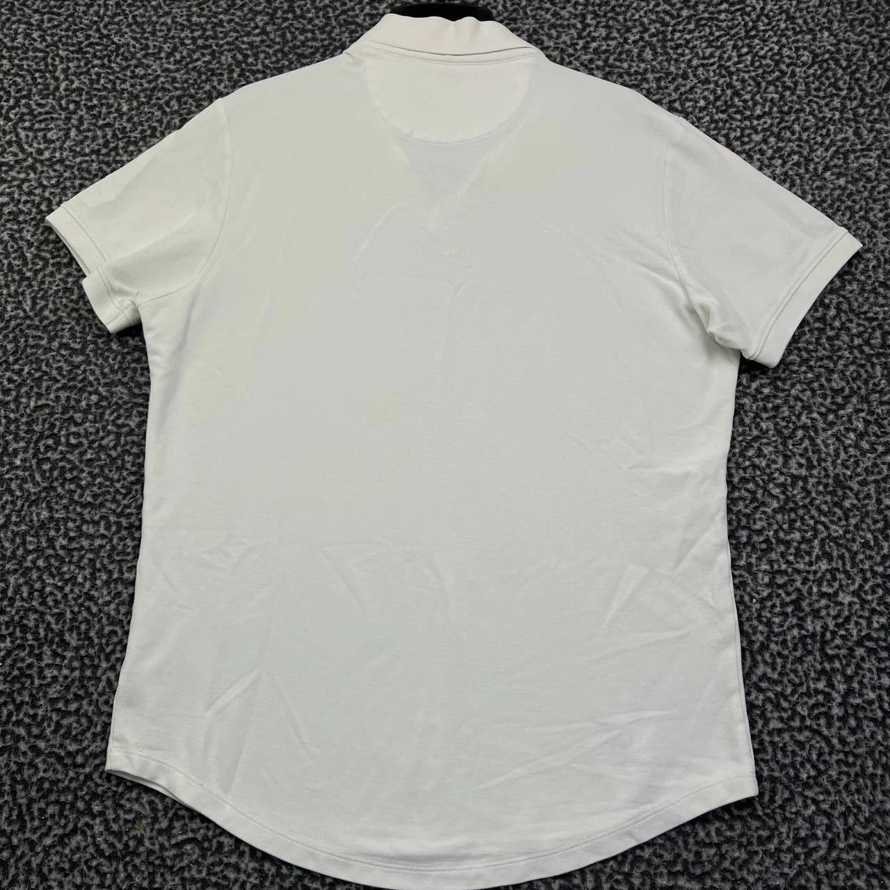 Cuts Cuts Curve Hem Polo Shirt Men White Collared Pima Cotton M Size US M / EU 48-50 / 2 - 2 Thumbnail