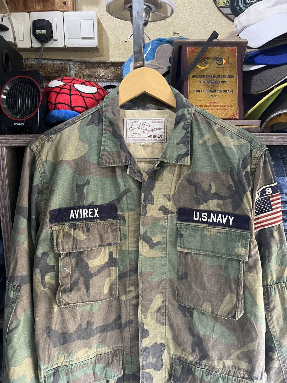 Avirex 🔥Rare Avirex US Navy Camo Army Jacket Size US M / EU 48-50 / 2 - 3 Thumbnail
