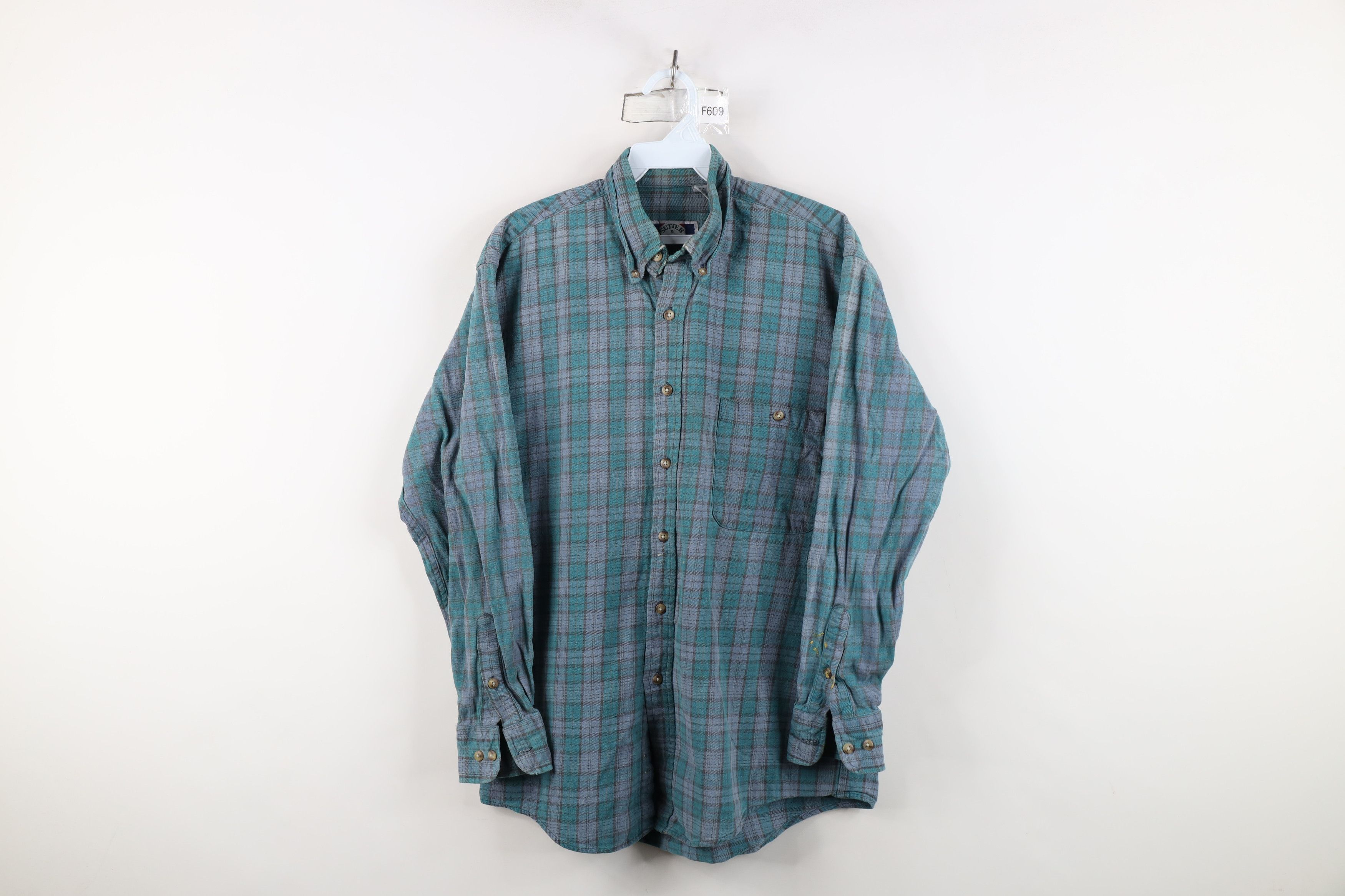 Vintage Vintage 90s Streetwear Flannel Collared Button Down Shirt Size US M / EU 48-50 / 2 - 1 Thumbnail