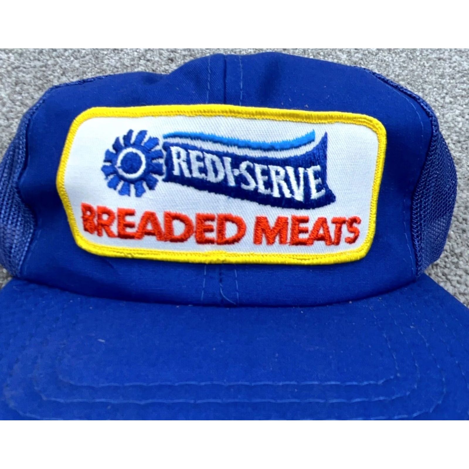 Vintage VINTAGE Trucker Hat Cap Snapback Blue Redi Serve Meats Food Patch 80s 90s Kotton Cool Men Size ONE SIZE - 3 Thumbnail