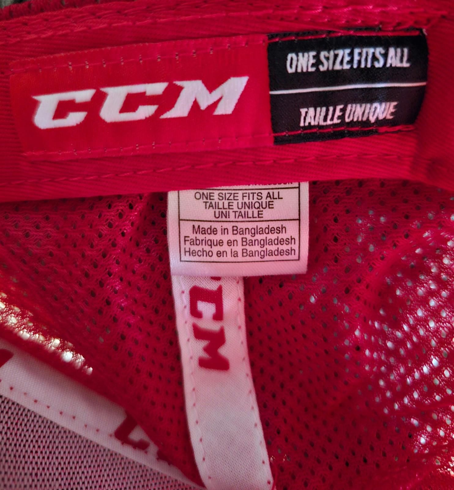 Ccm CCM Hockey Snapback Red White Hat Size ONE SIZE - 6 Thumbnail