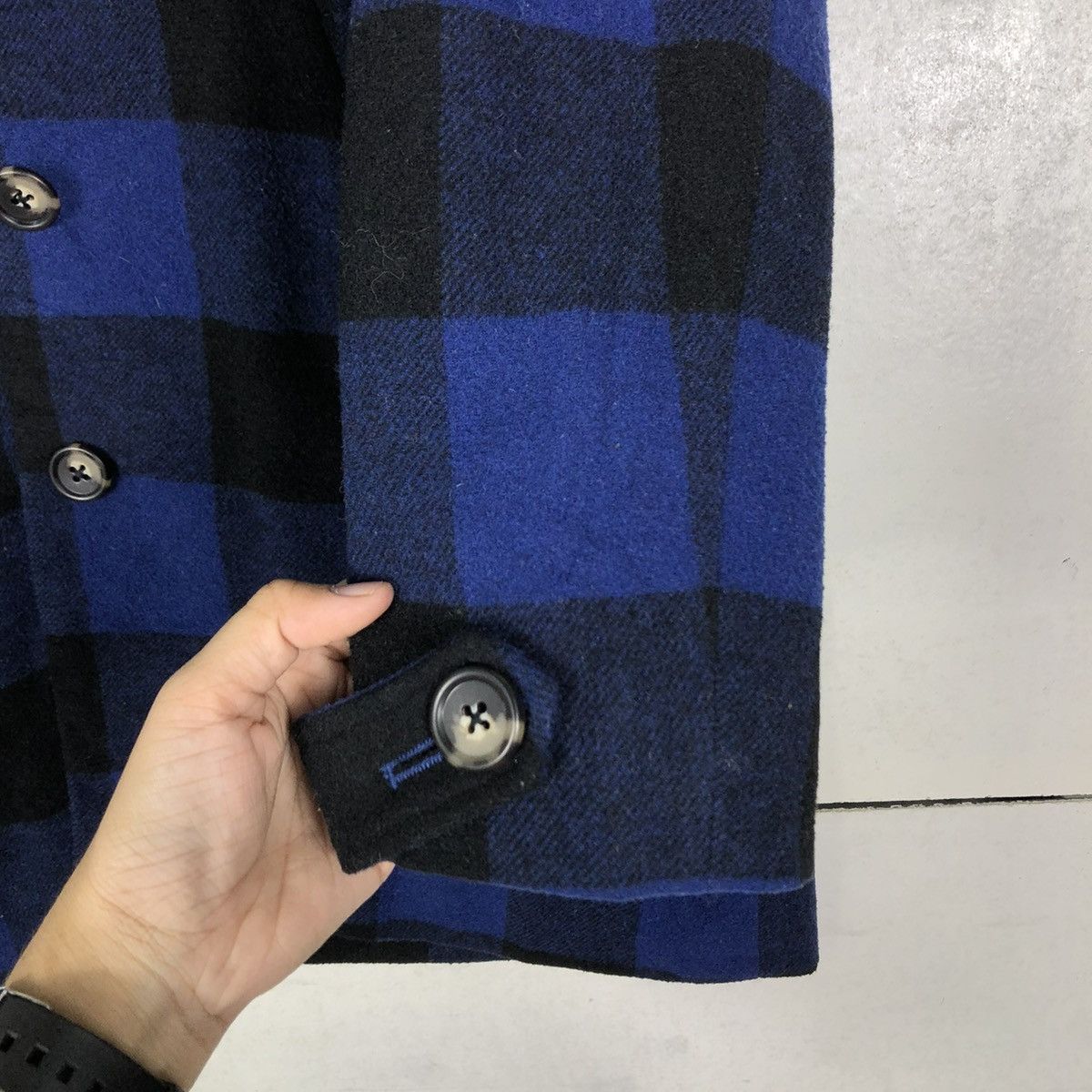 Beams Plus 🔥VINTAGE WOOL BIKER JACKET BEAMS HEART TARTAN DESIGN Size US S / EU 44-46 / 1 - 16 Thumbnail