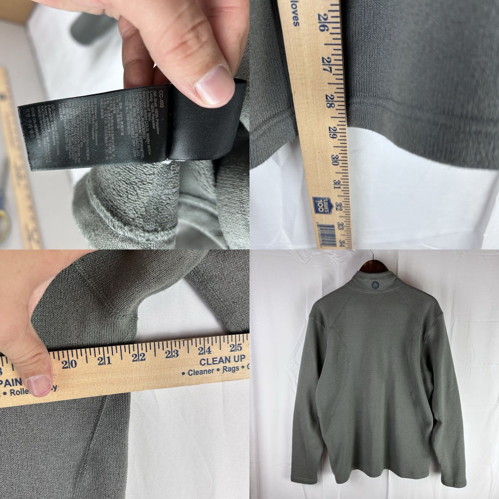 Marmot Marmot Sweater Mens XL Gray Knit 1/4 Zip Sweatshirt Pullover Fleece E71100 Size US XL / EU 56 / 4 - 8 Thumbnail