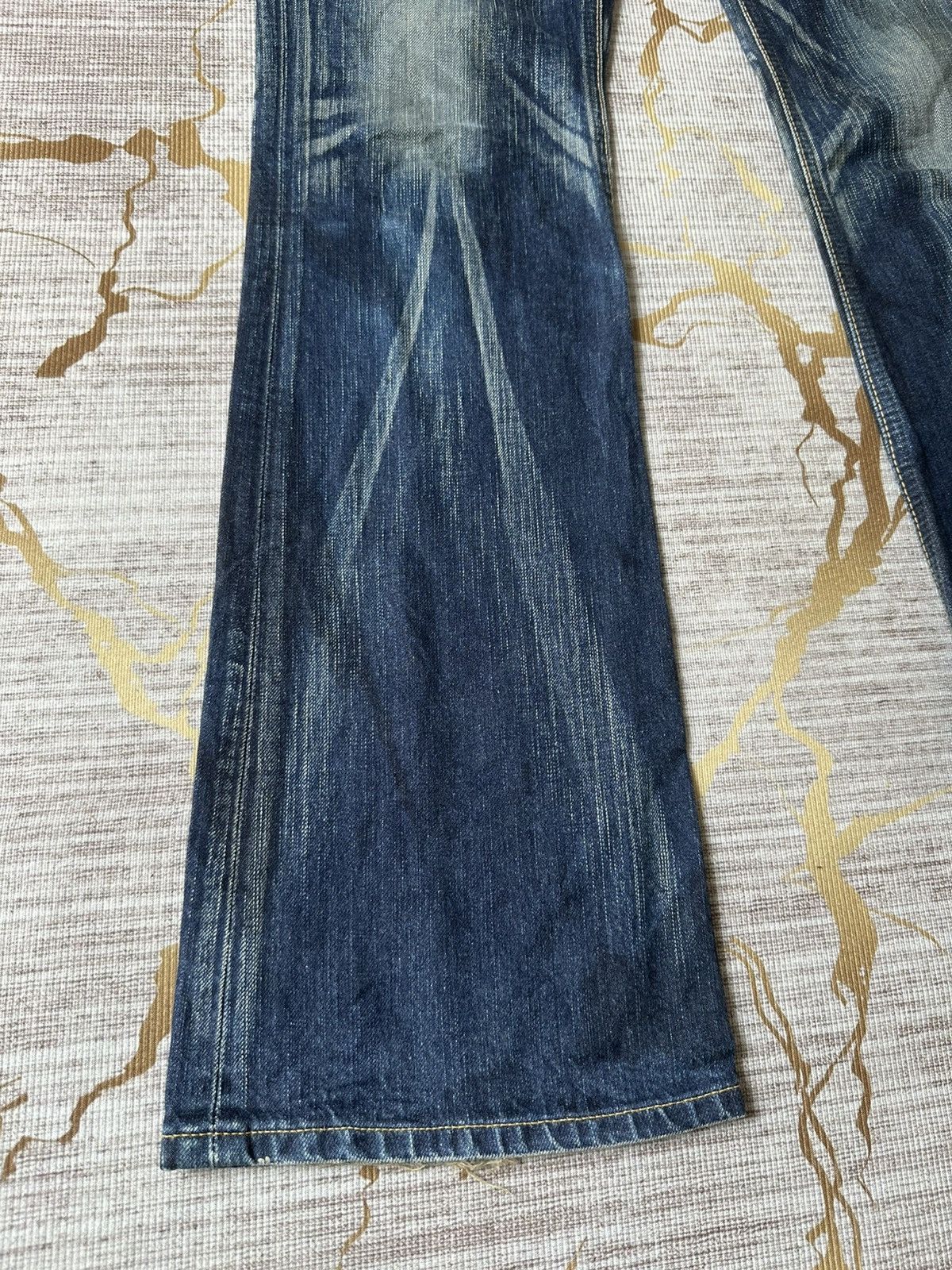 Tornado Mart FLARE Edwin 503 Claw Marks Design Denim Size US 30 / EU 46 - 6 Thumbnail