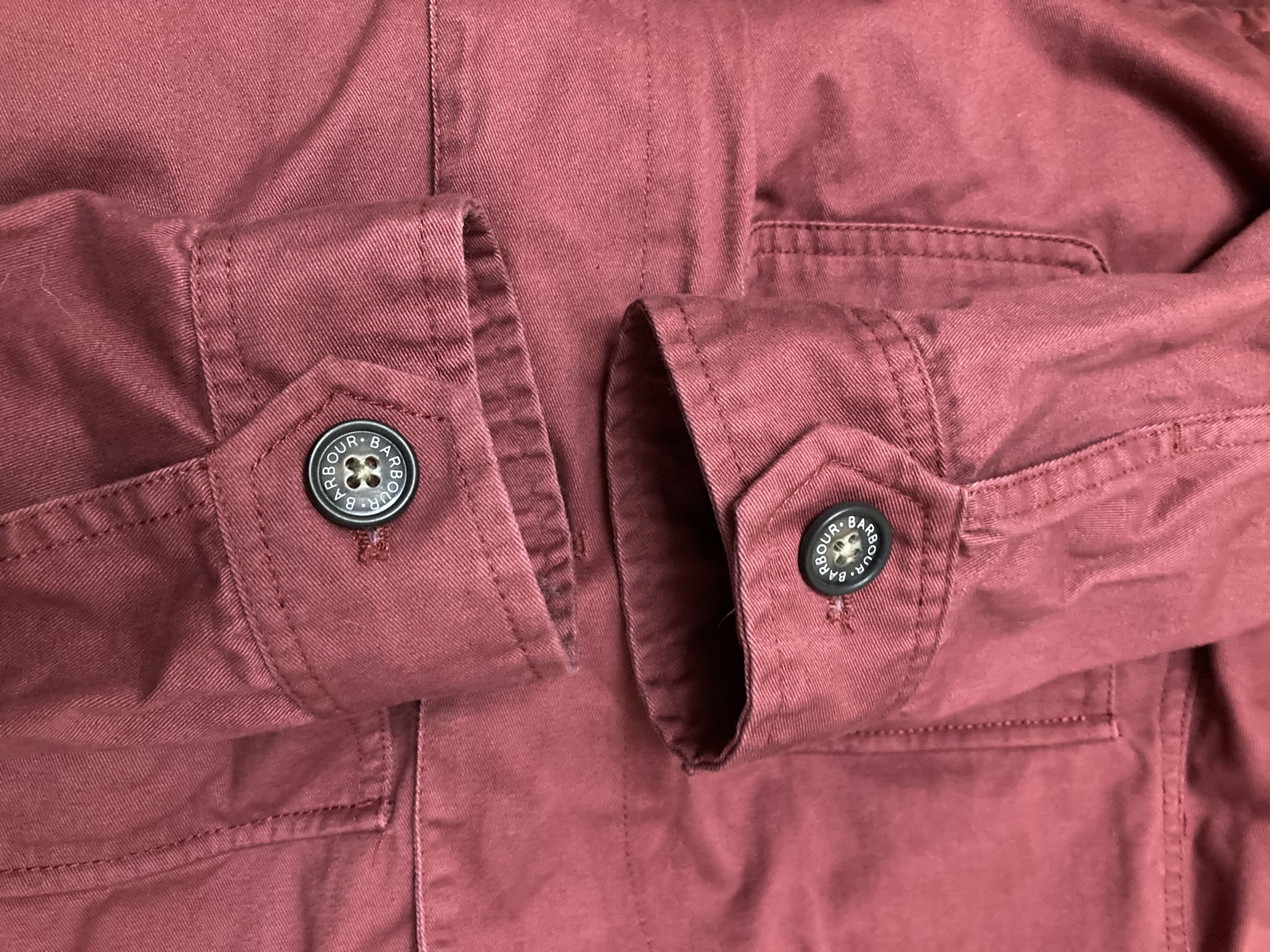 Barbour Barbour Saltwater Overshirt Burgundy Red Mulberry Cotton Size L / US 10 / IT 46 - 11 Thumbnail