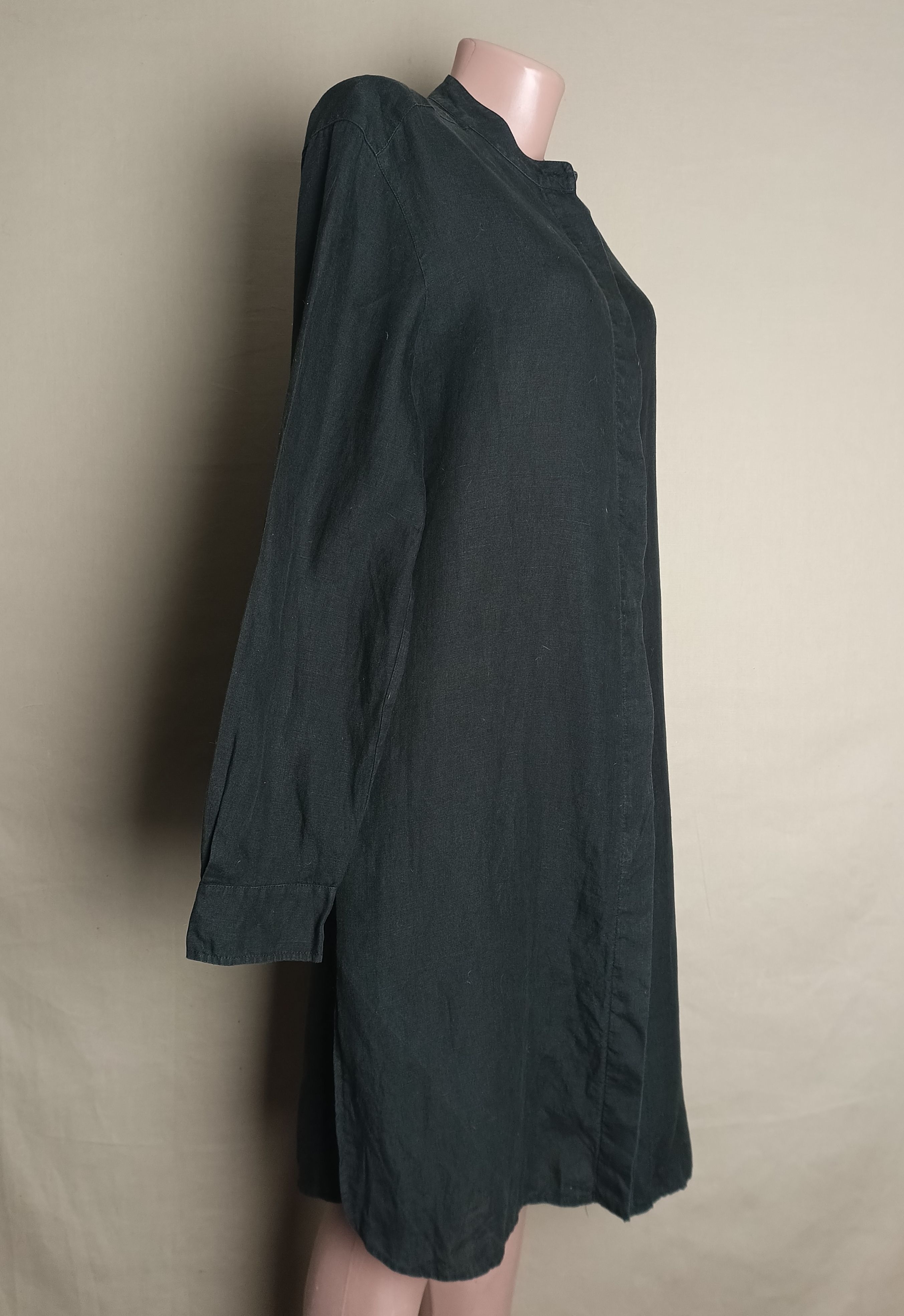 Max Mara MAX MARA Pure Linen Black Light Dress EU42 US12 Size XL / US 12-14 / IT 48-50 - 3 Thumbnail