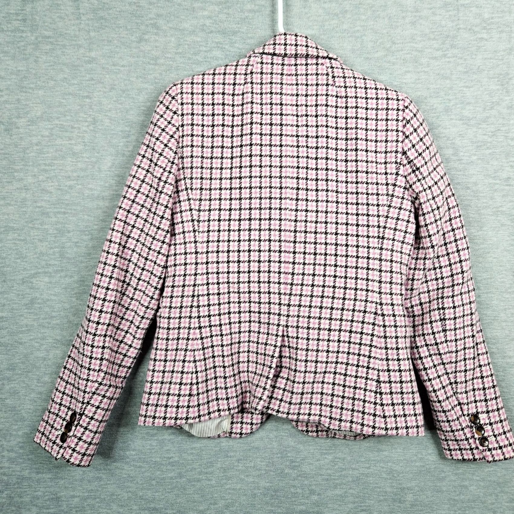 J.Crew J.Crew Blazer Shirt Women's XS Houndstooth Wool Blend Two Buttons Lightweight Classic Jacket Multicolor Fall Spring Summer Winter Regular Size XS / US 0-2 / IT 36-38 - 6 Thumbnail