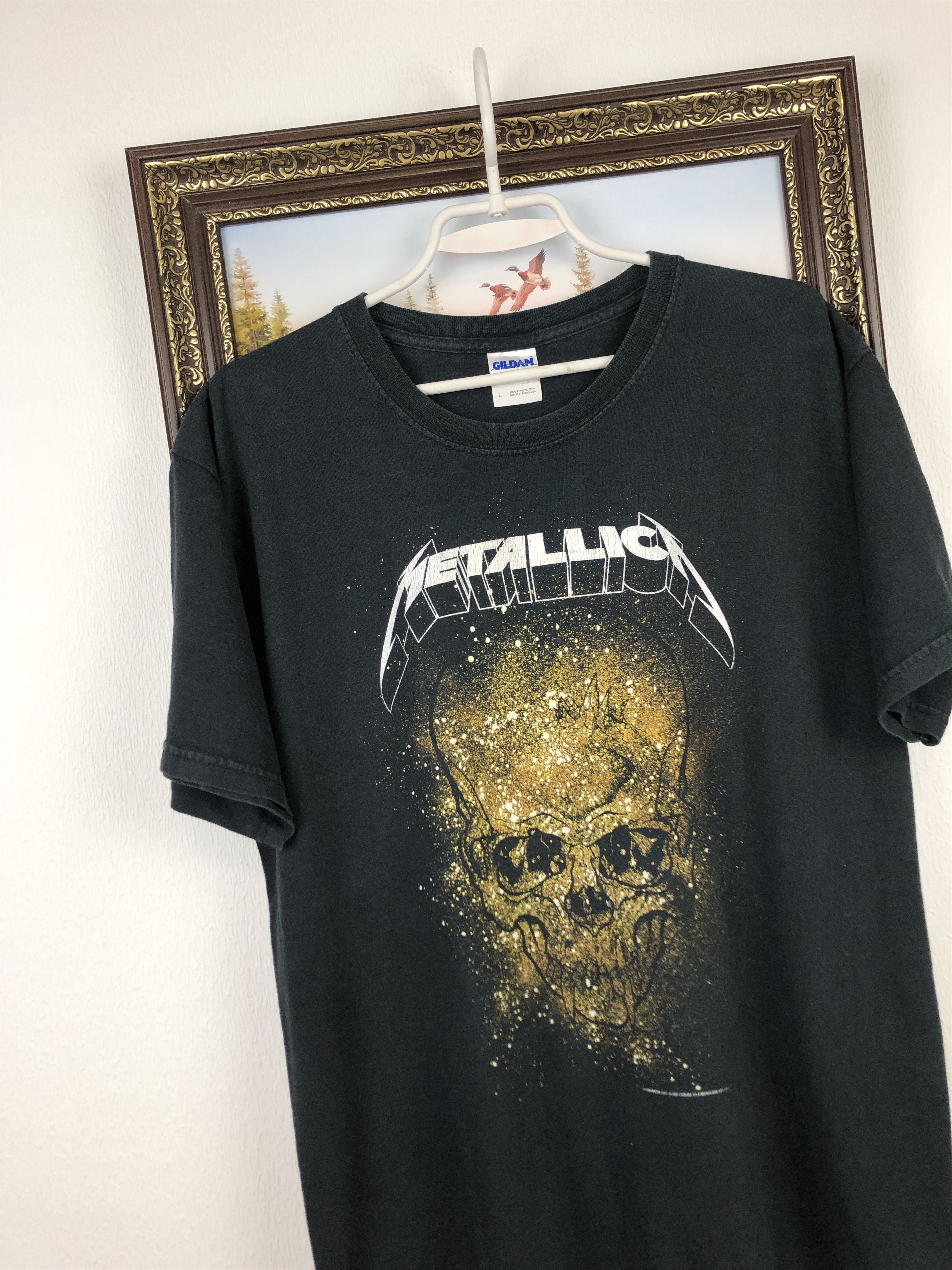 Band Tees Vintage Metallica Band Shirt Tee Black Over Print Rare Hype Size US M / EU 48-50 / 2 - 3 Thumbnail