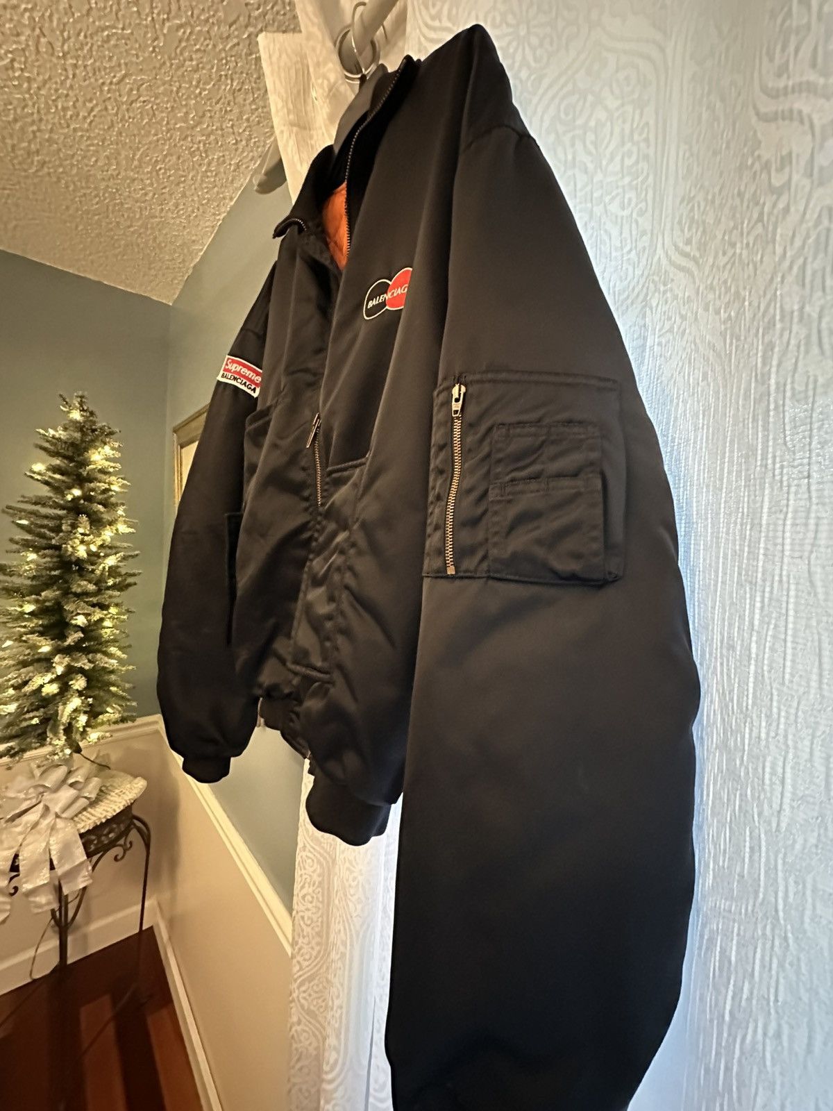 Balenciaga Balenciaga Mens Bomber Jacket with Orange Lining Size US S / EU 44-46 / 1 - 17 Thumbnail