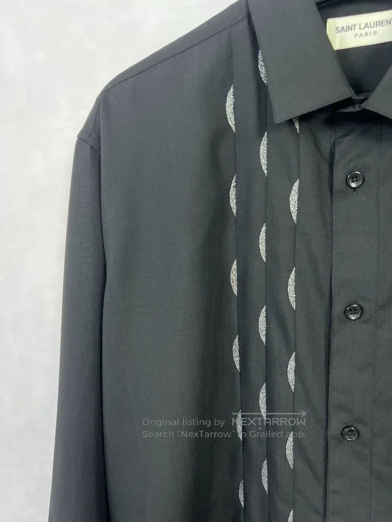 Saint Laurent Paris Saint Laurent Paris size 40 Silver Thread Crescent Bellows Size US S / EU 44-46 / 1 - 3 Thumbnail