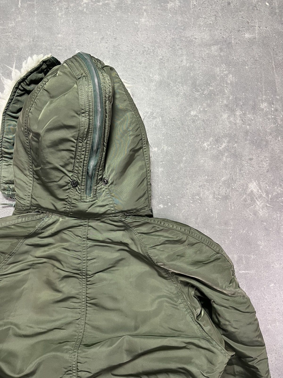 Alpha Industries 80s/90s Alpha Industries N-2B Faux Fur Hooded Bomber Jacket Size US XL / EU 56 / 4 - 17 Thumbnail