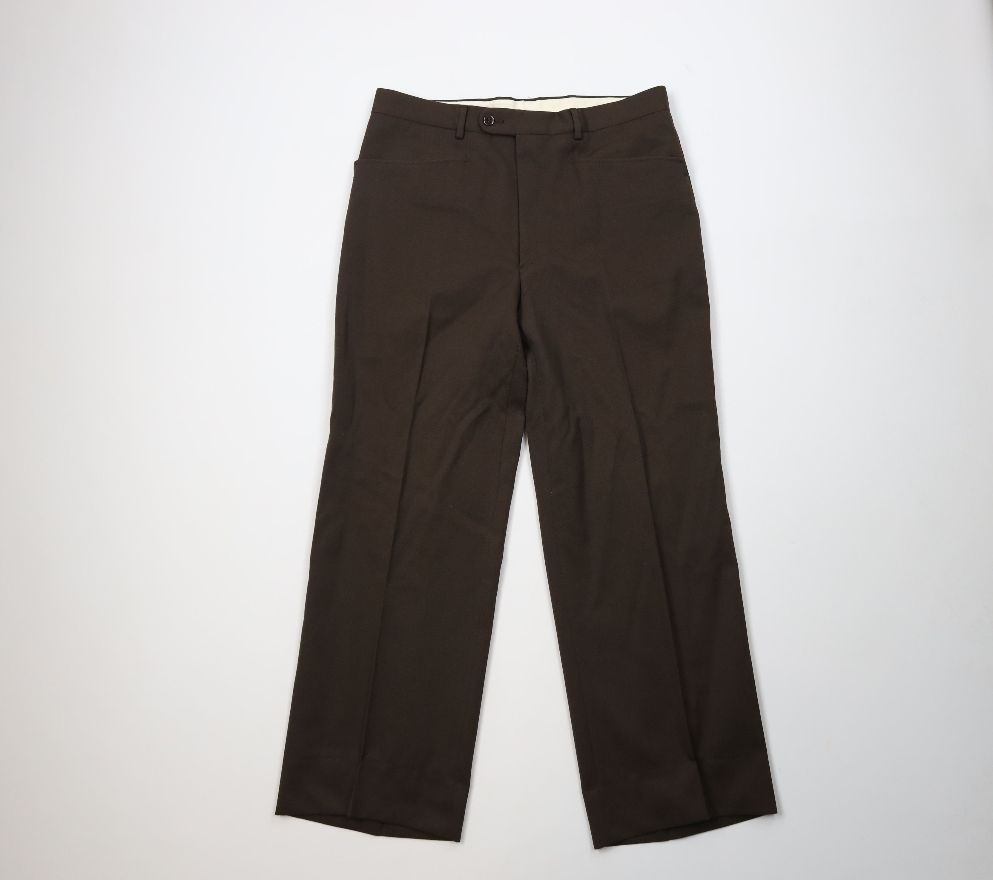 Vintage Vintage 60s 70s Streetwear Flared Wide Leg Chino Pants Brown Size US 32 / EU 48 - 1 Thumbnail