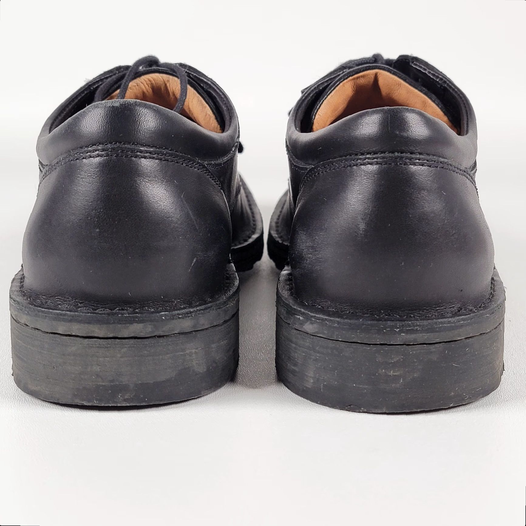 Born Born Fine Black Leather Lace-Up Oxfords US Men's Size US 14 EU 49 Dress Shoes Mens Leather Oxfords Square Toe Lace Up Shoes Men Size US 12 / EU 45 - 6 Thumbnail