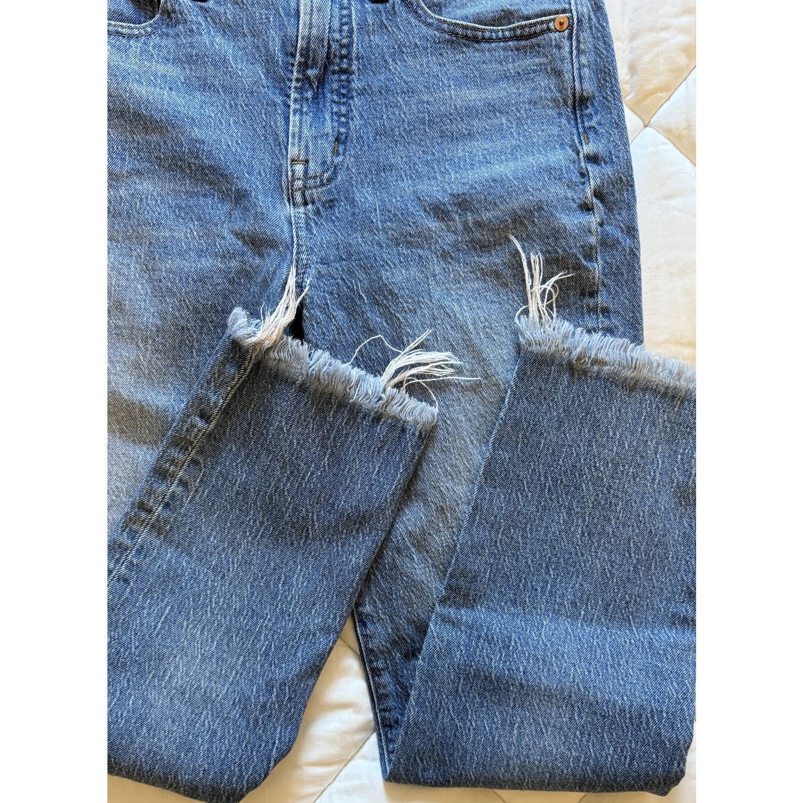 Madewell Madewell Perfect Vintage Denim Raw Hem Jeans SIze 27 Size 27" / US 4 / IT 40 - 3 Thumbnail